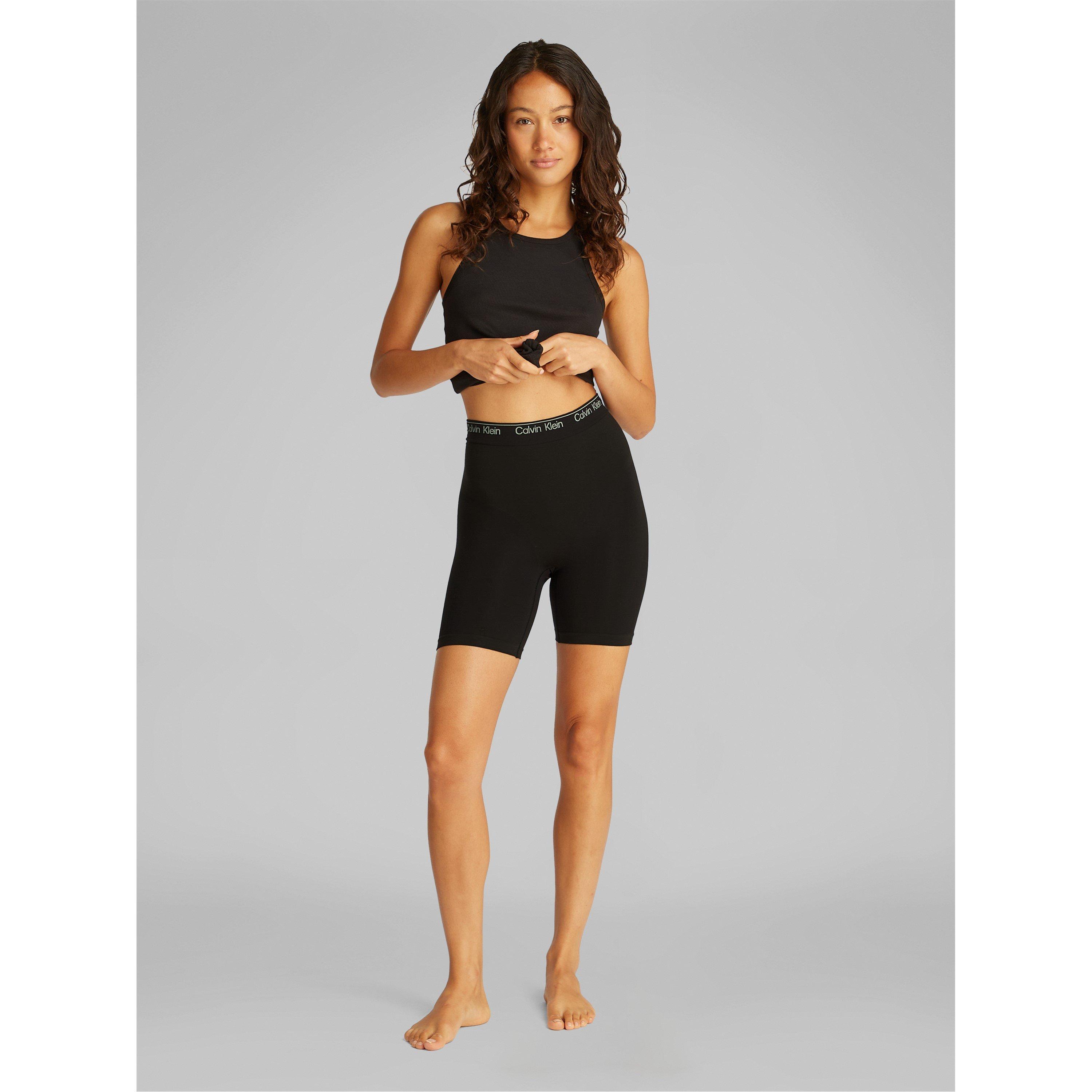 Black - Calvin Klein - Women's Cotton Seamless Thigh Slimmer Control Shorts - 3