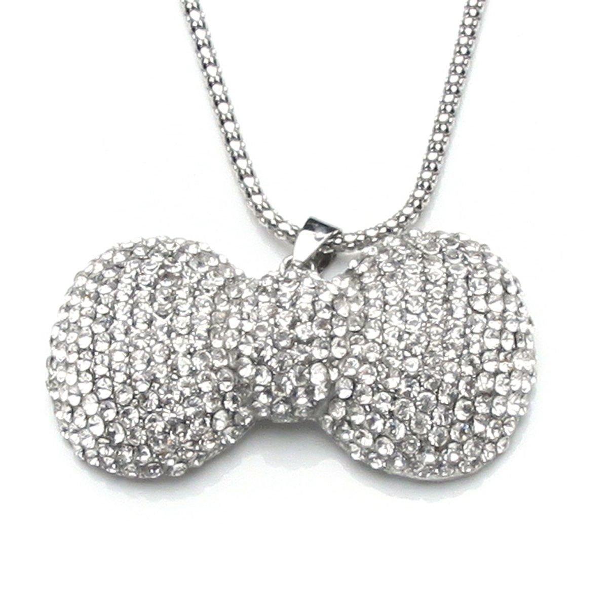 White - Mason Knight Yager - Crystal bow pendant - 1