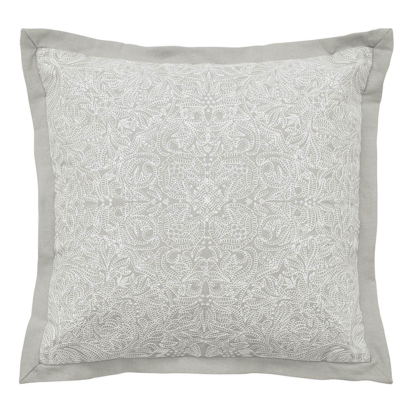 Silver - Morris and Co - Pure Ceiling Embroidery Cushion - 2