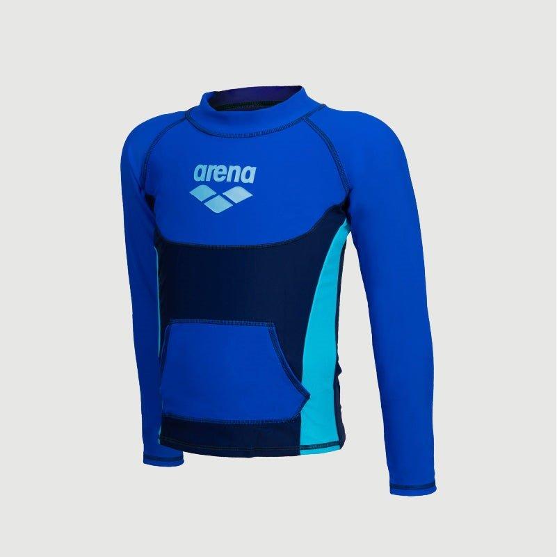 Blue - Arena - UV Long Sleeve Rash Top Juniors - 3