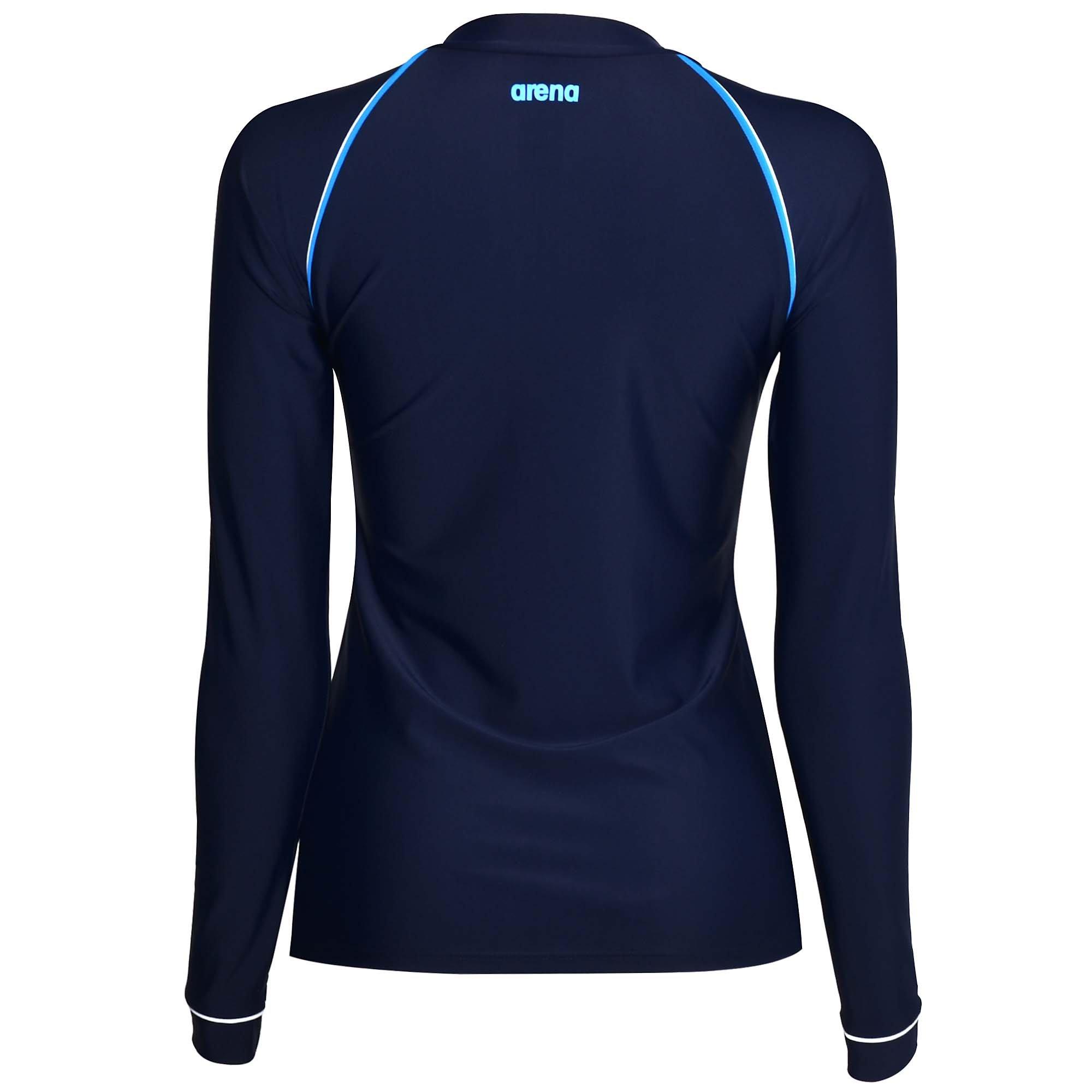 Navy - Arena - UV Womens Long Sleeve Rash Vest - 4