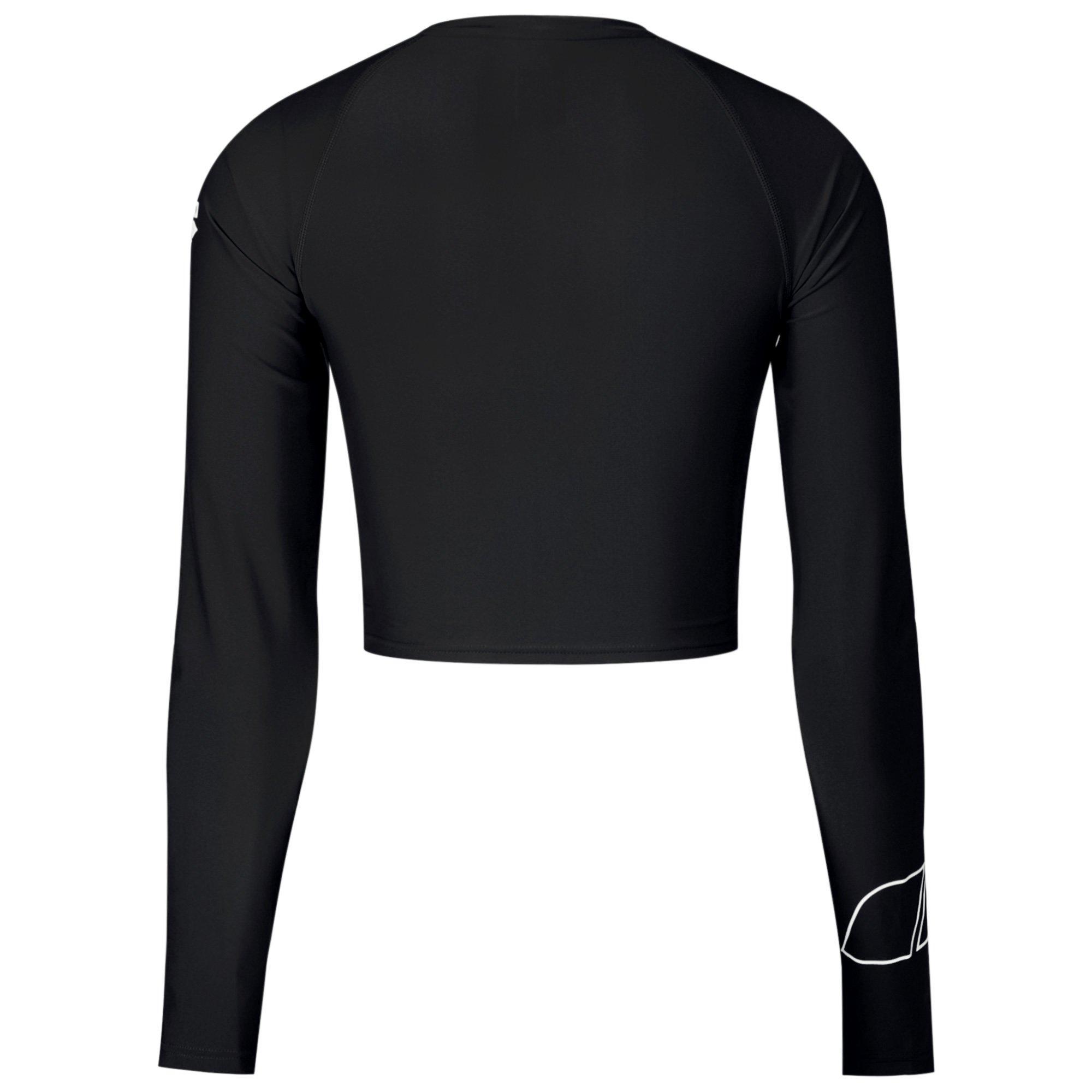 Black - Arena - Long Sleeve UV Crop Top Womens - 2