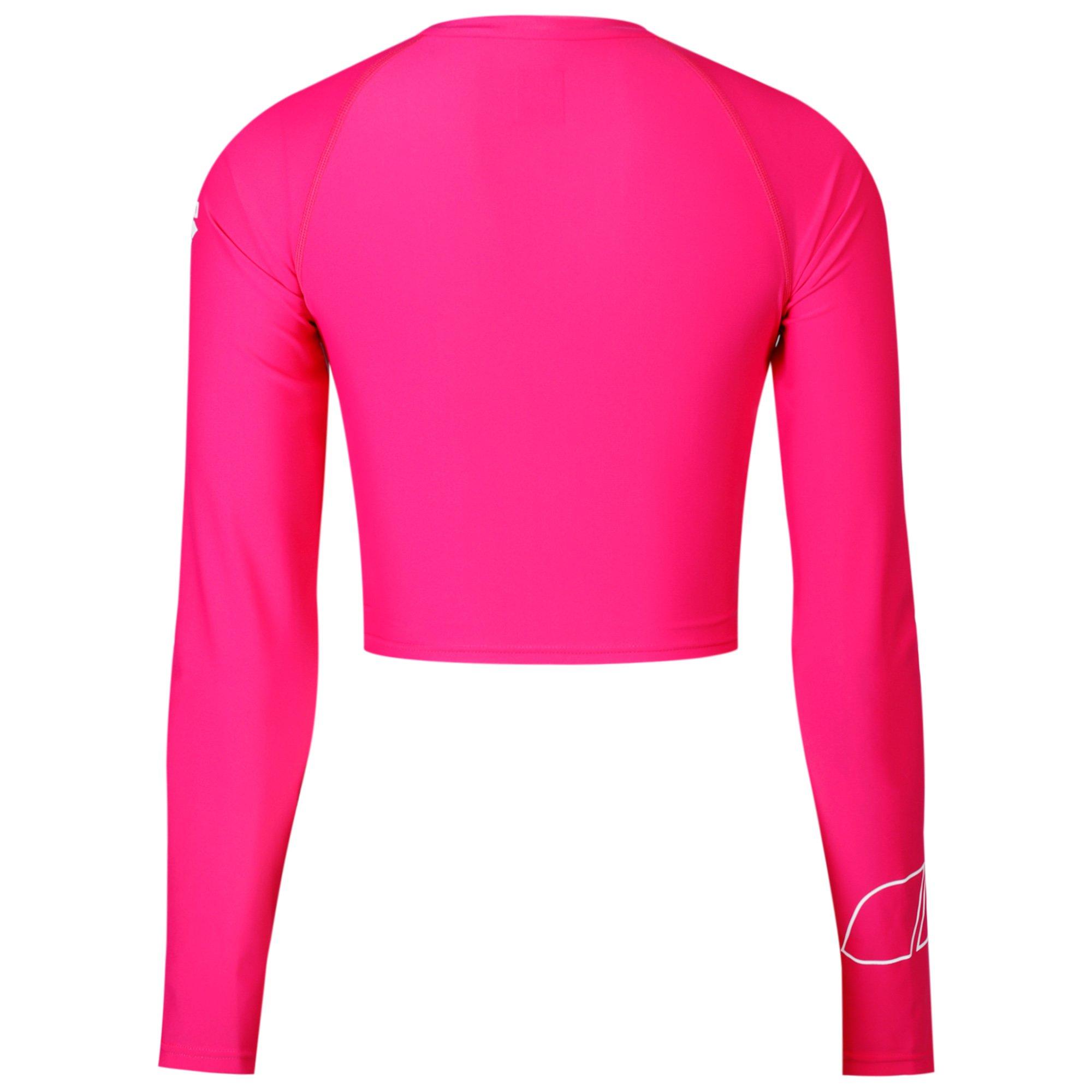 Pink - Arena - Long Sleeve UV Crop Top Womens - 2