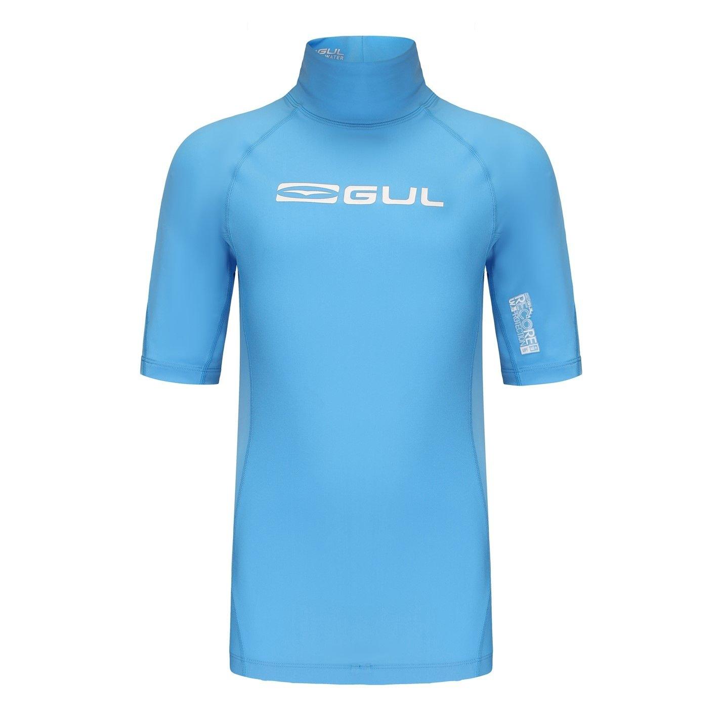 Gul Boys Rash Vest Junior - Azure Blue - 13 Yrs