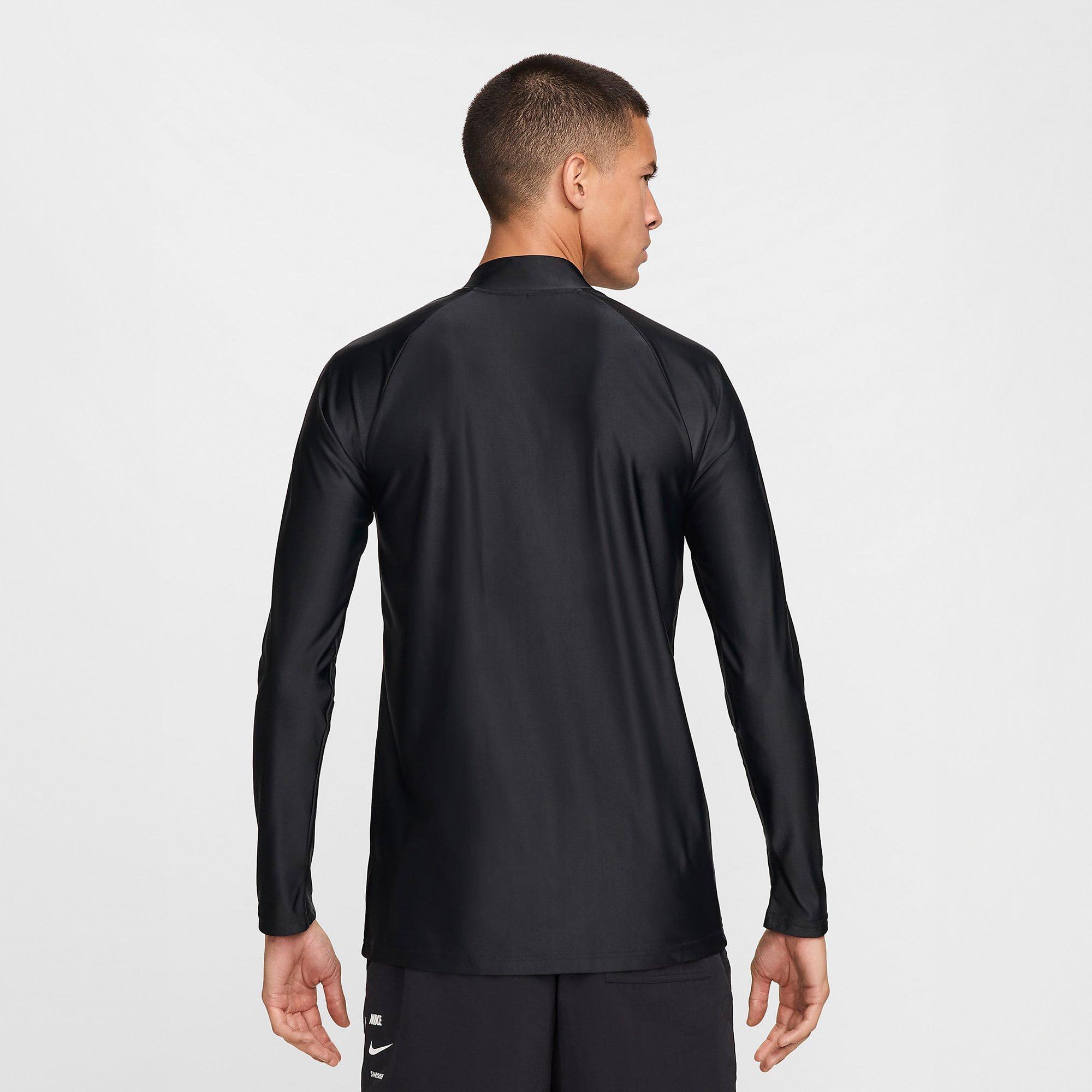 Black - Nike - 3D Mens Long-Sleeve Zip Hydroguard - 2