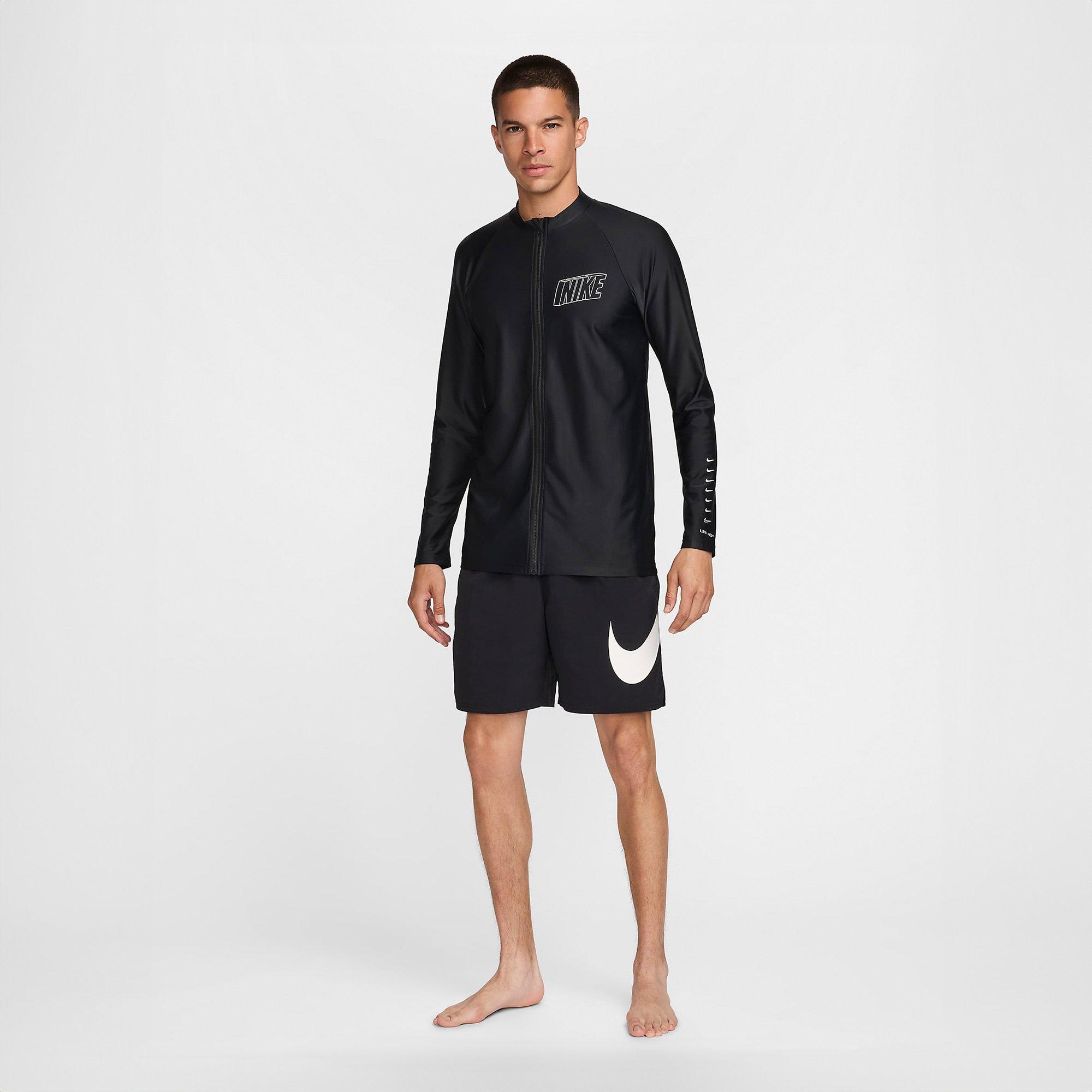 Black - Nike - 3D Mens Long-Sleeve Zip Hydroguard - 6