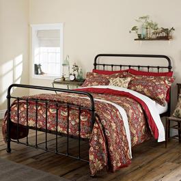 Morris and Co STRAWBERRY THIEF K S DUVET COVER CRIMSON