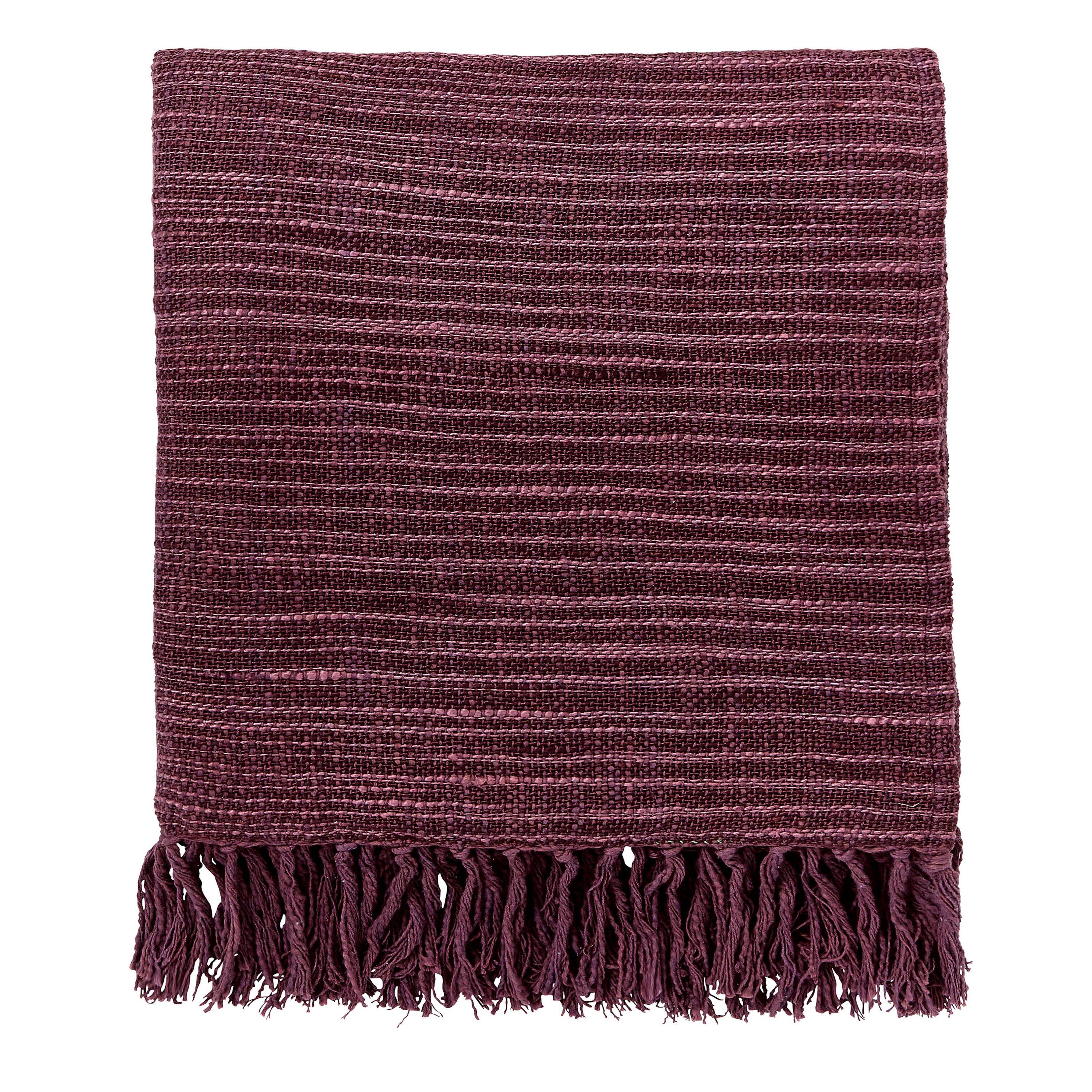 Morris And Co  Seasons By May Woven Throw 150X200cm - Aubergine