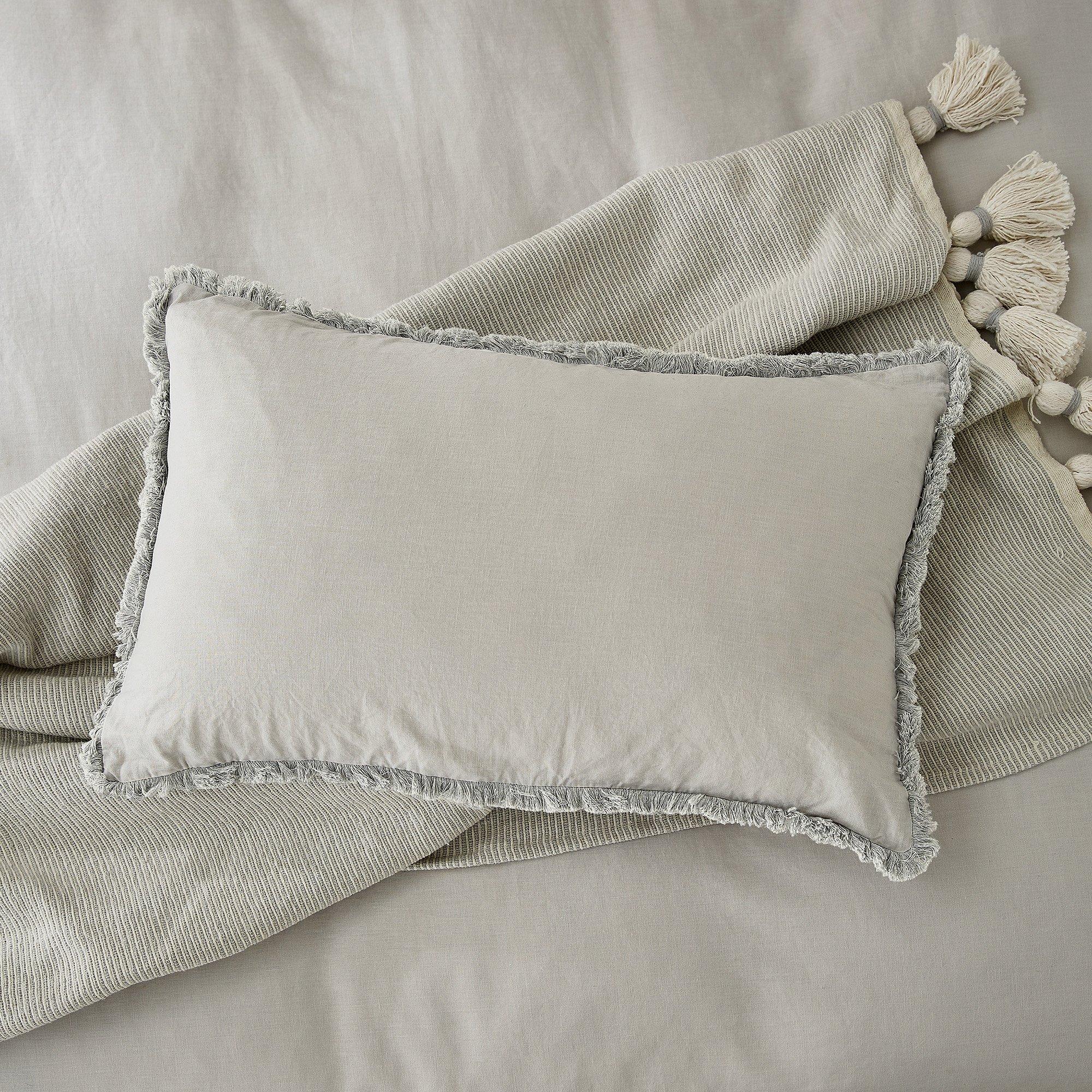 Silver - Sanderson - Pure Linen Cotton Bed Cushion - 2