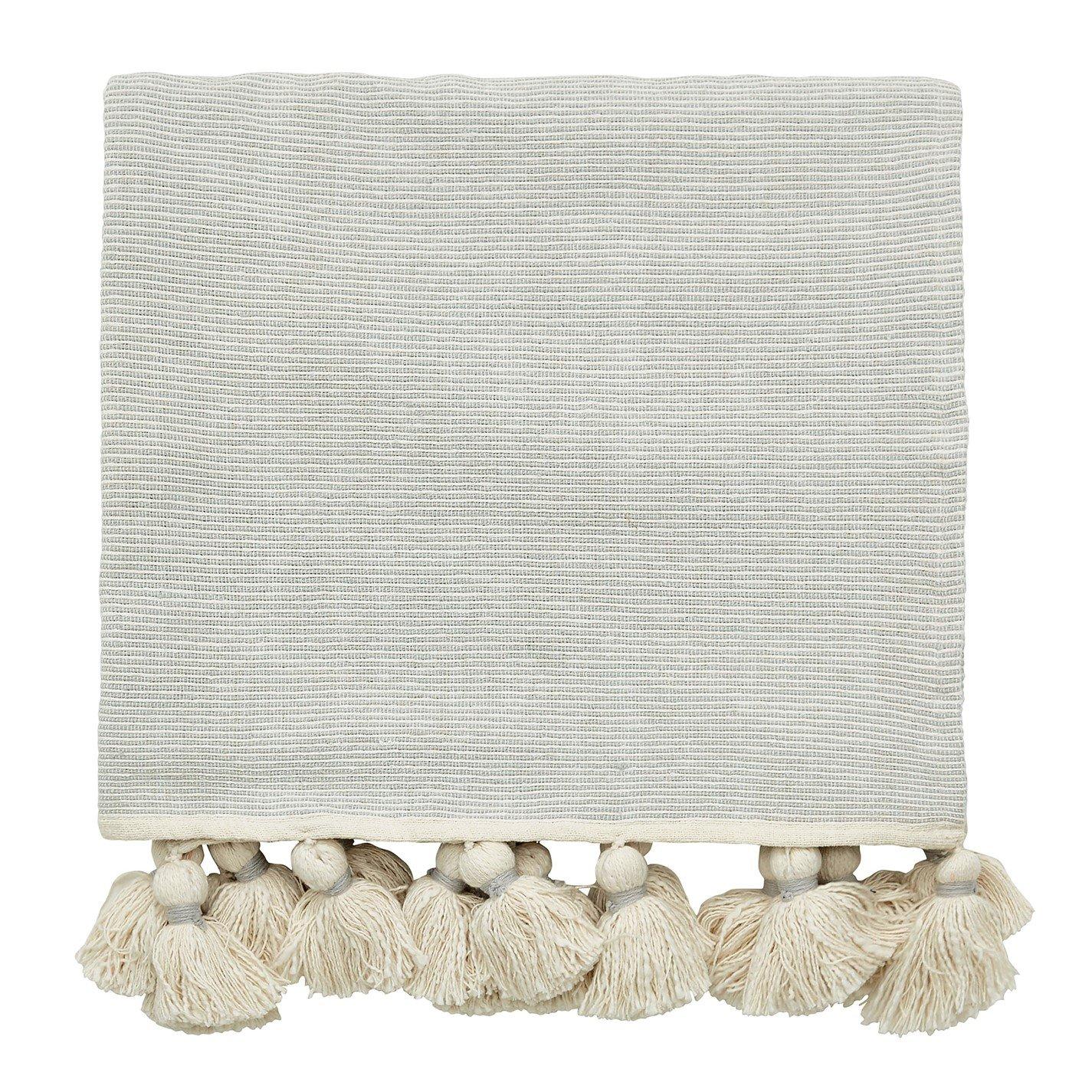 Silver - Sanderson - Pure Torshavn Cotton Throw - 2