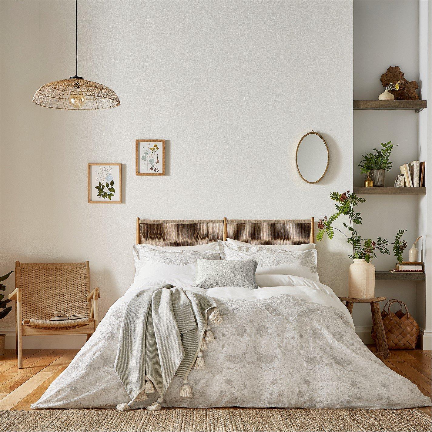 Silver - Sanderson - Pure Torshavn Cotton Throw - 3