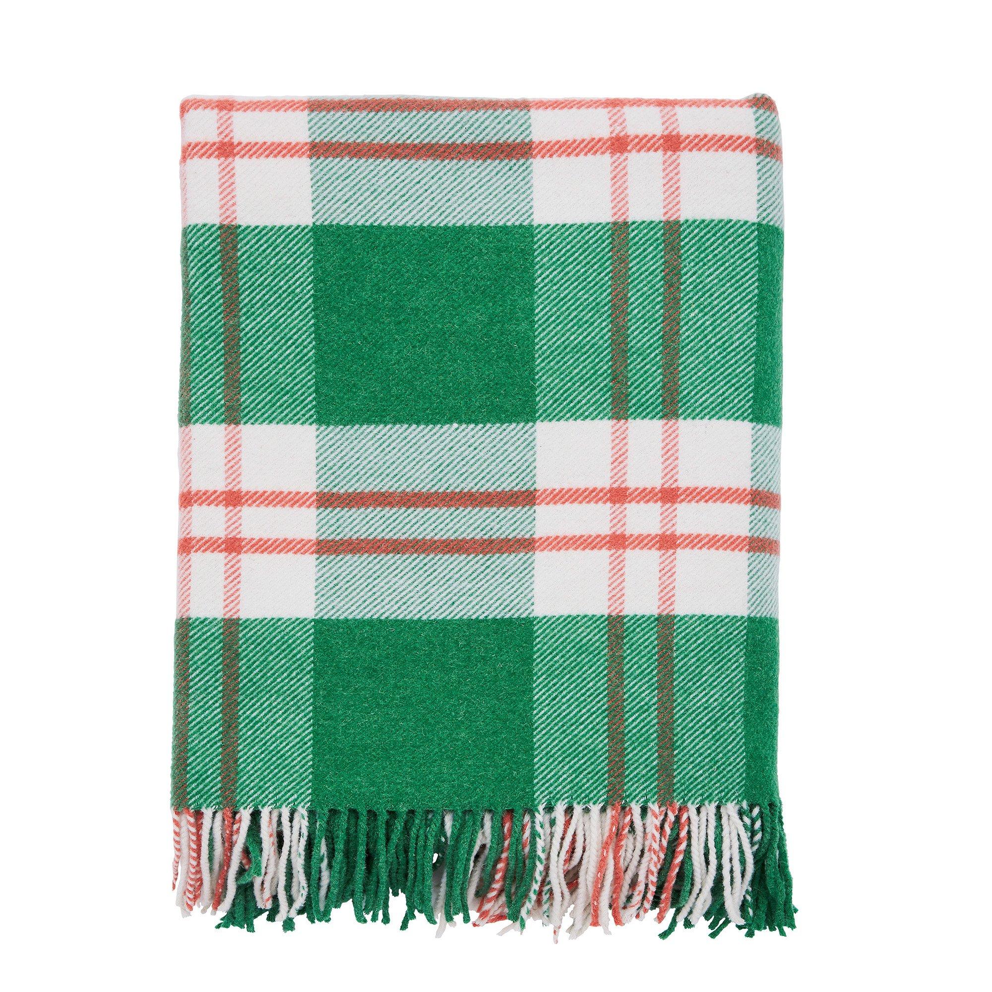 Green - Joules - Lakeside Slumber Cotton Throw - 1