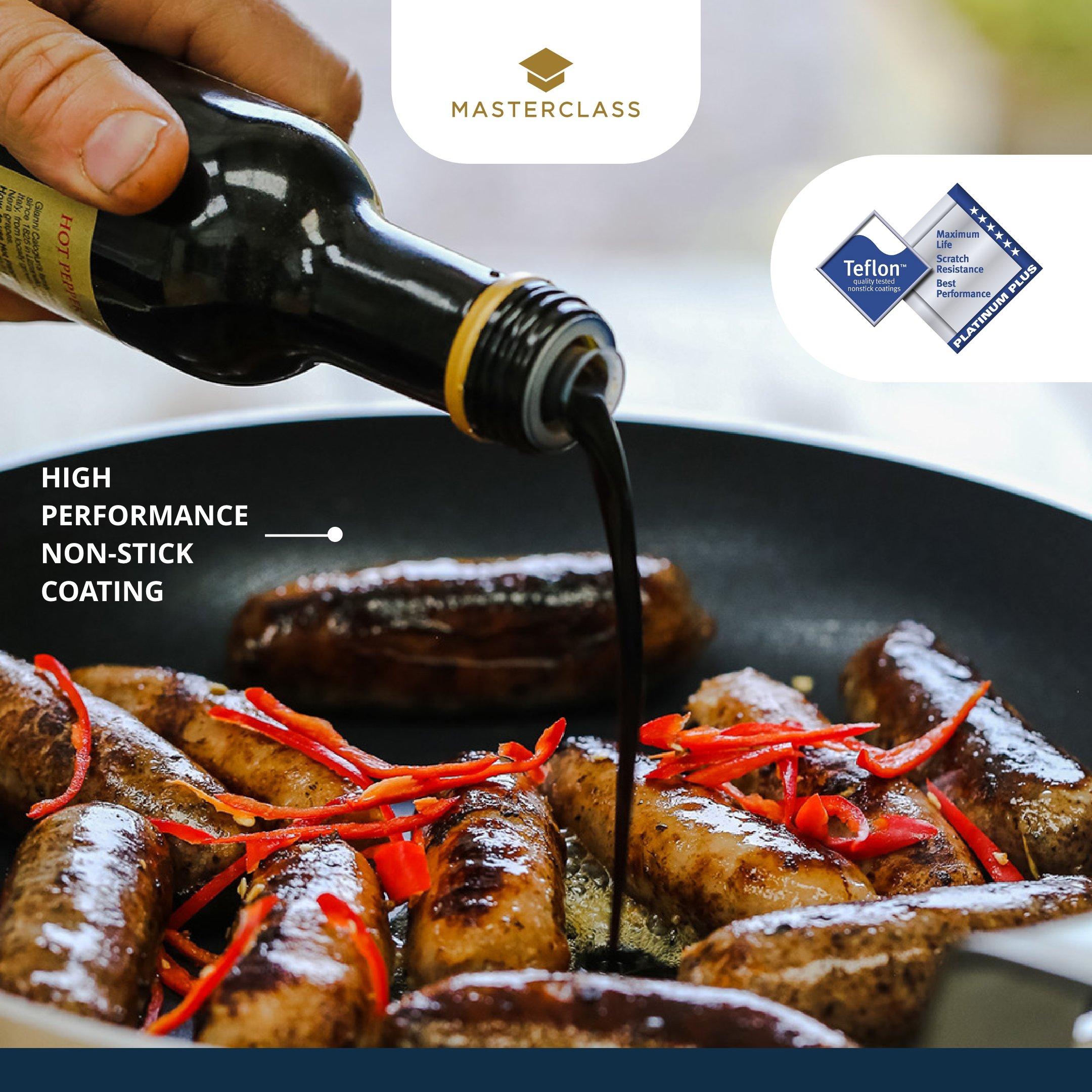 Black - MasterClass - MasterClass Heavy Duty Frying Pan, 32cm - 4