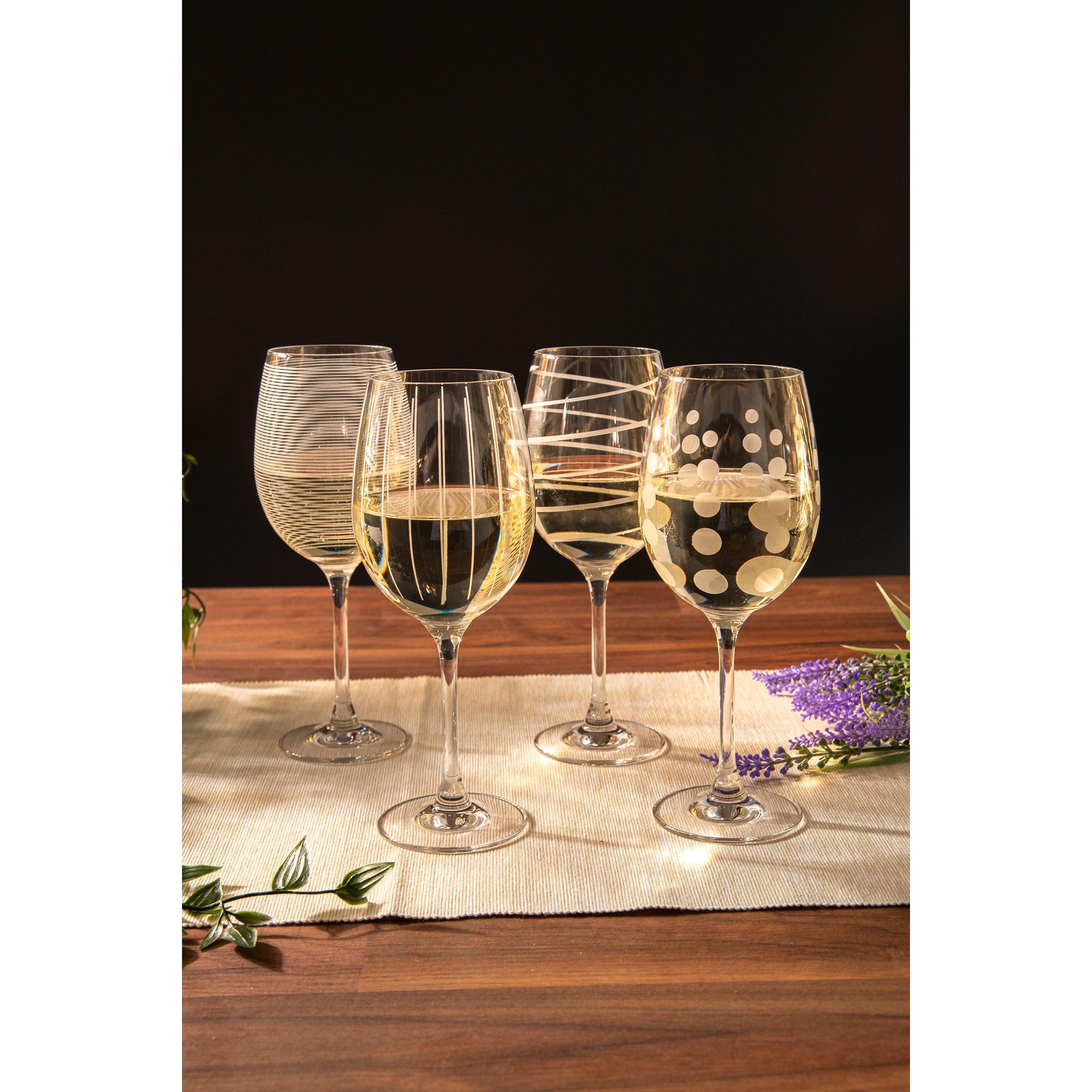 Clear - Mikasa - Mikasa Cheers Set Of 4 White Wine Glasses - 3