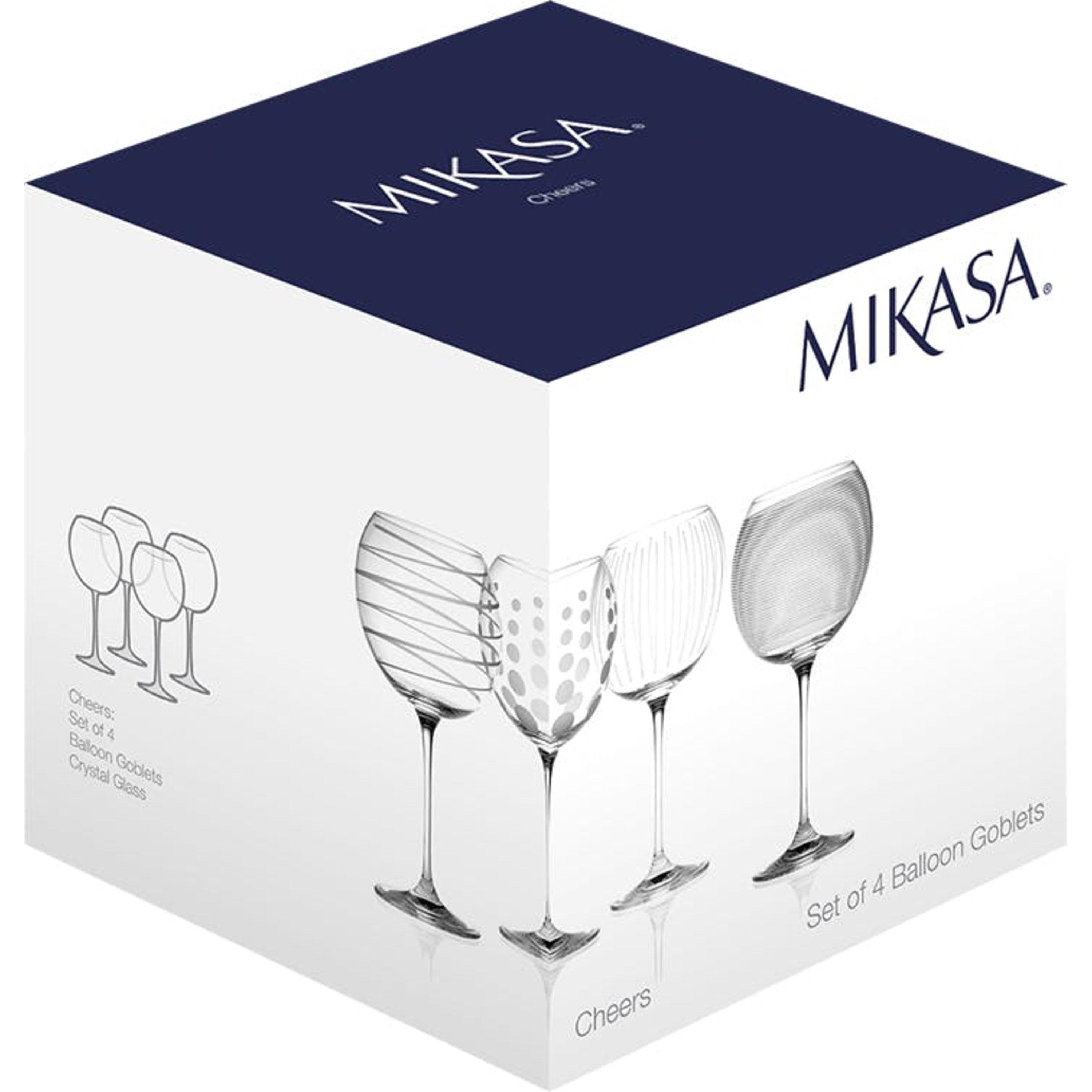Clear - Mikasa - Mikasa Cheers Set Of 4 Balloon Glasses - 3