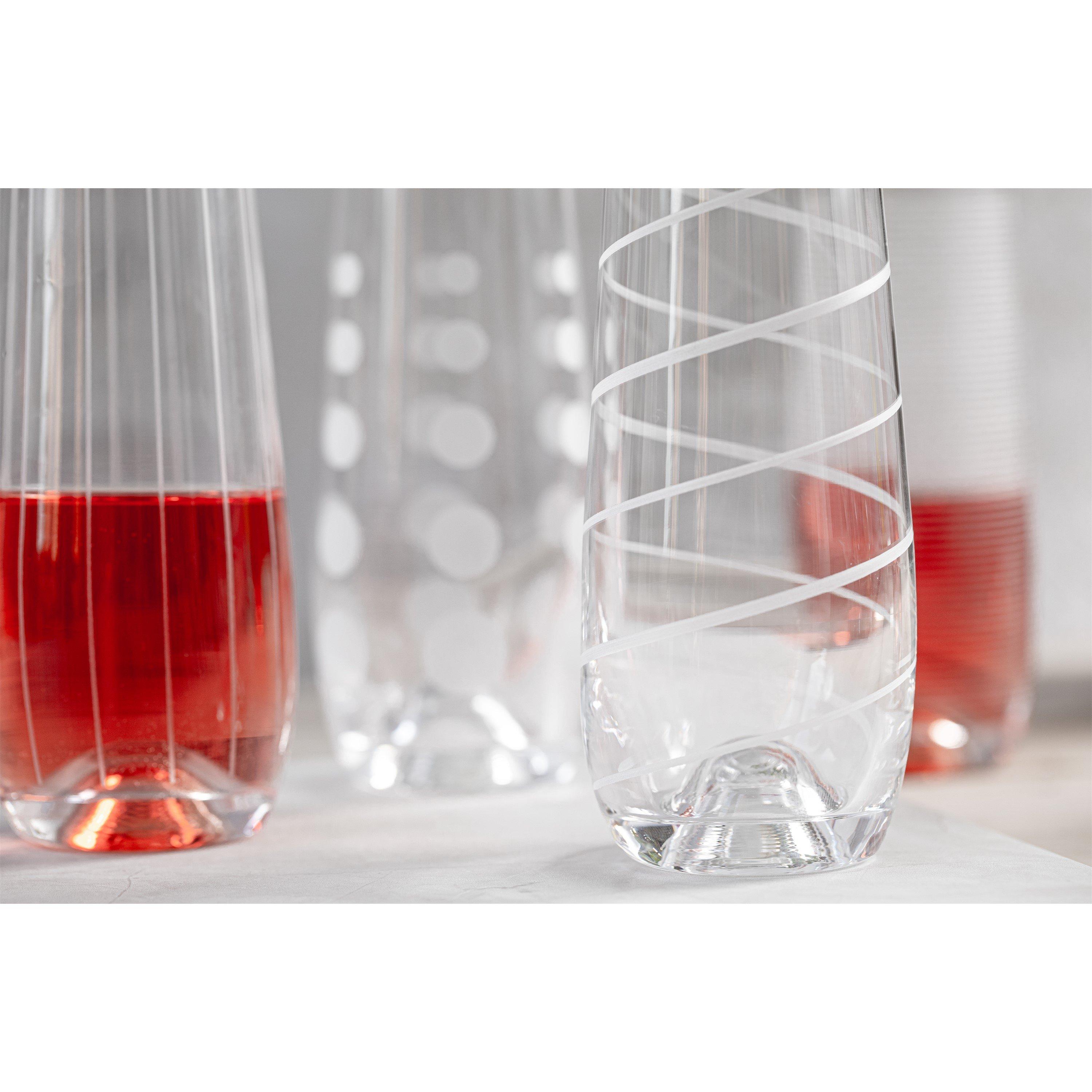 Clear - Mikasa - Mikasa Cheers Pack Of 4 Stemless Flute Glasses - 2