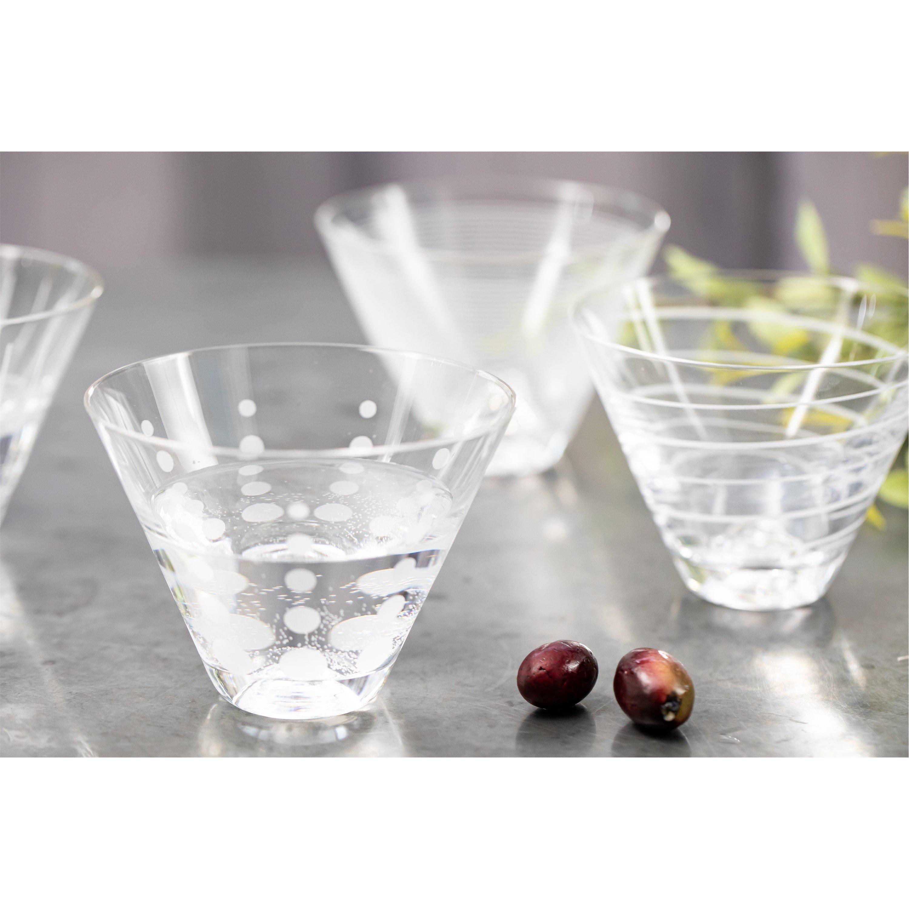 Clear - Mikasa - Mikasa Cheers Pack Of 4 Stemless Martini Glasses - 4