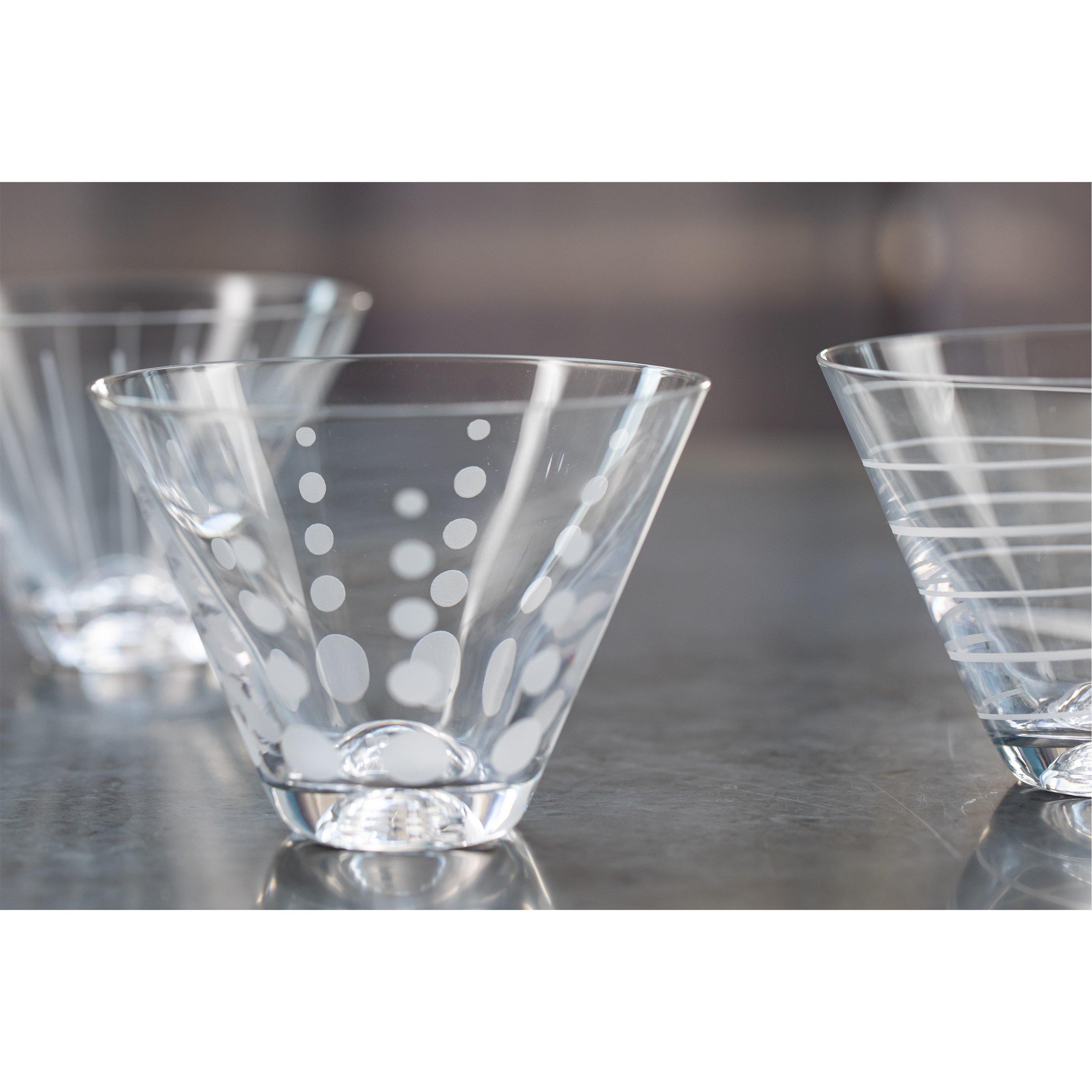 Clear - Mikasa - Mikasa Cheers Pack Of 4 Stemless Martini Glasses - 5