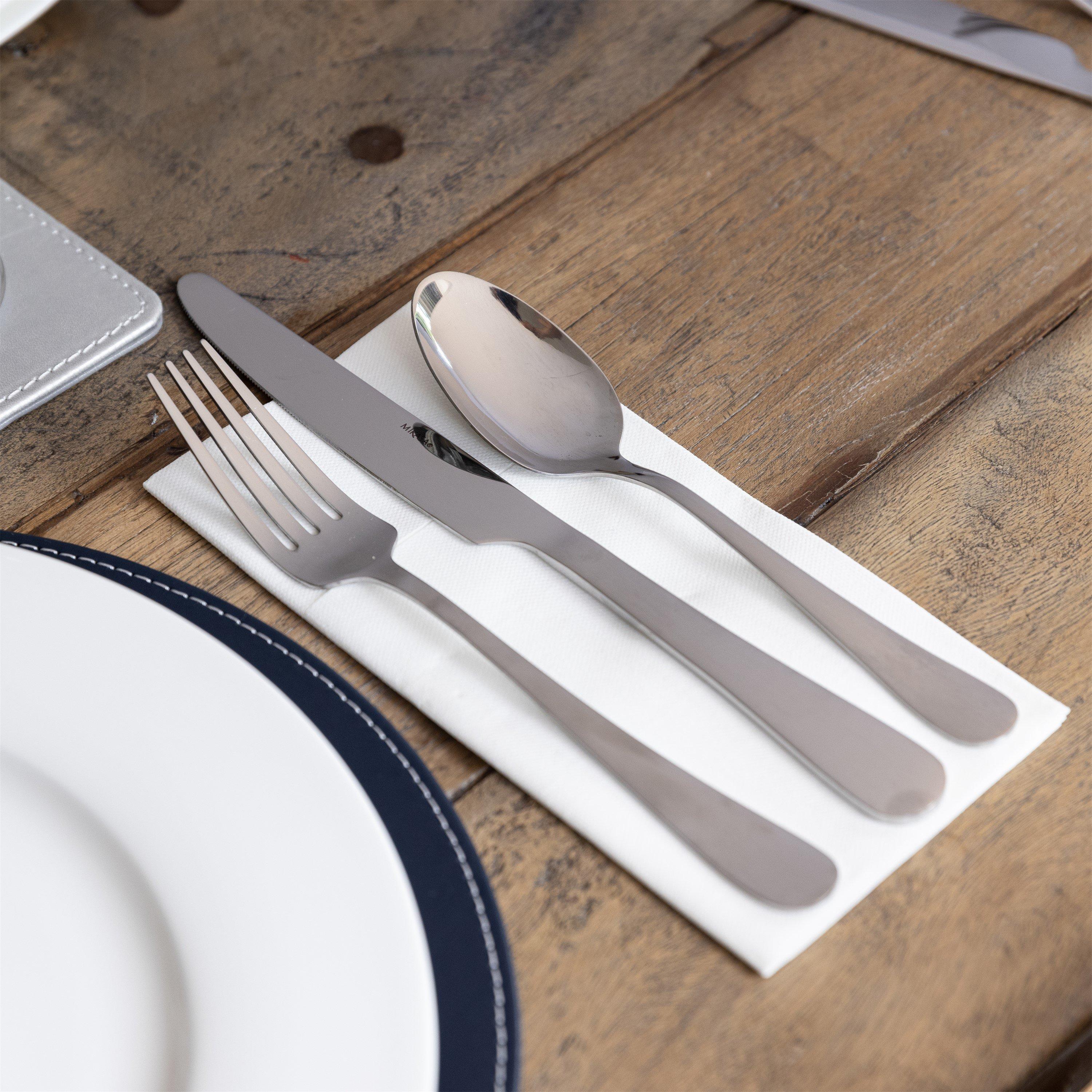 Silver - Mikasa - Ciara Satin Symmetry 16 Piece Cutlery Set - 2