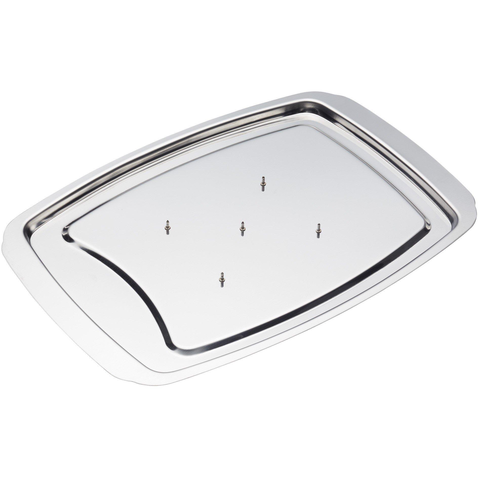 Masterclass  Stainless Steel Spiked Carving Tray - Silver - 38x26.5cm