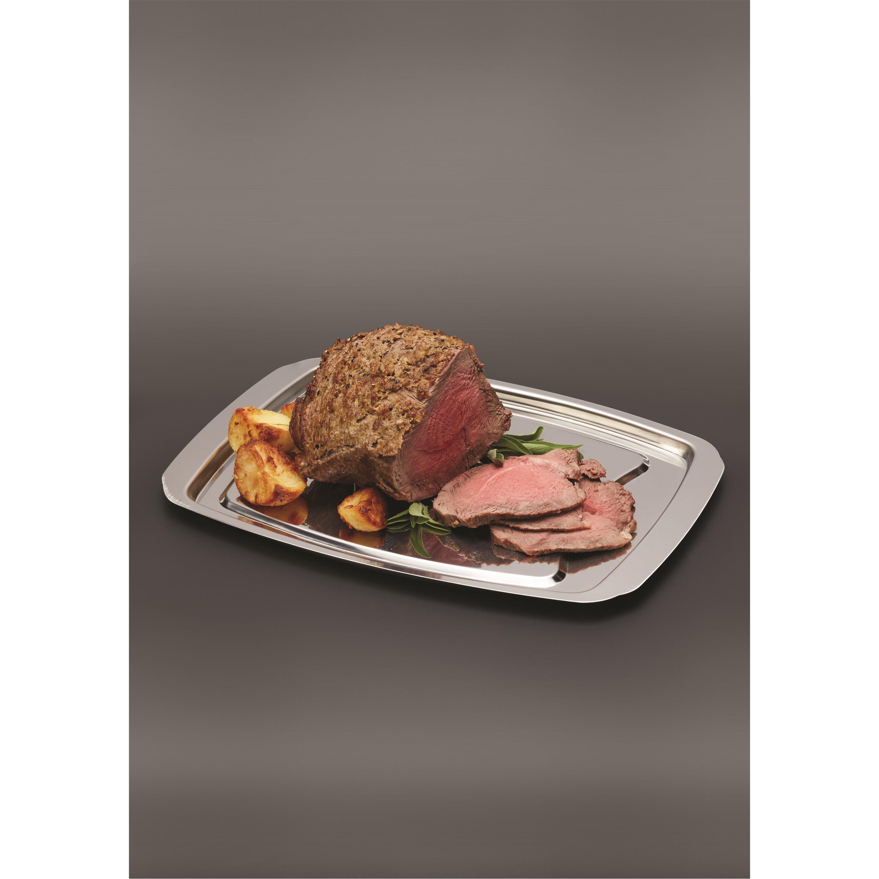 Silver - MasterClass - MasterClass Stainless Steel Spiked Carving Tray - 2