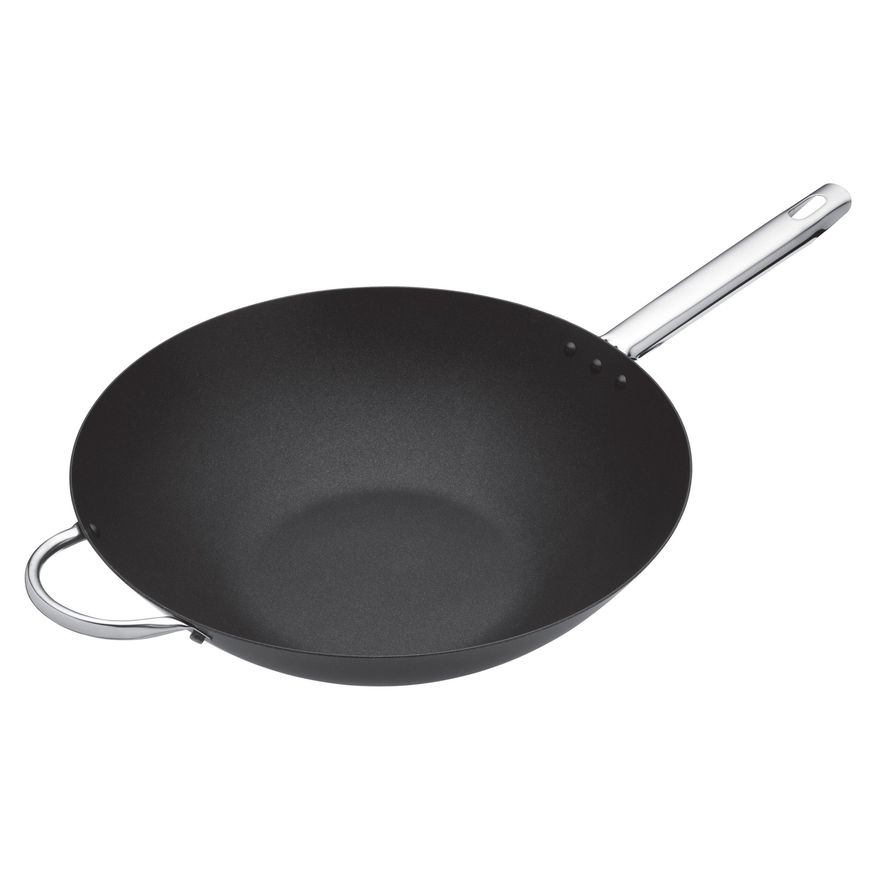 Masterclass  Carbon Steel Wok, 35.5Cm - Black - 60x35.5cm