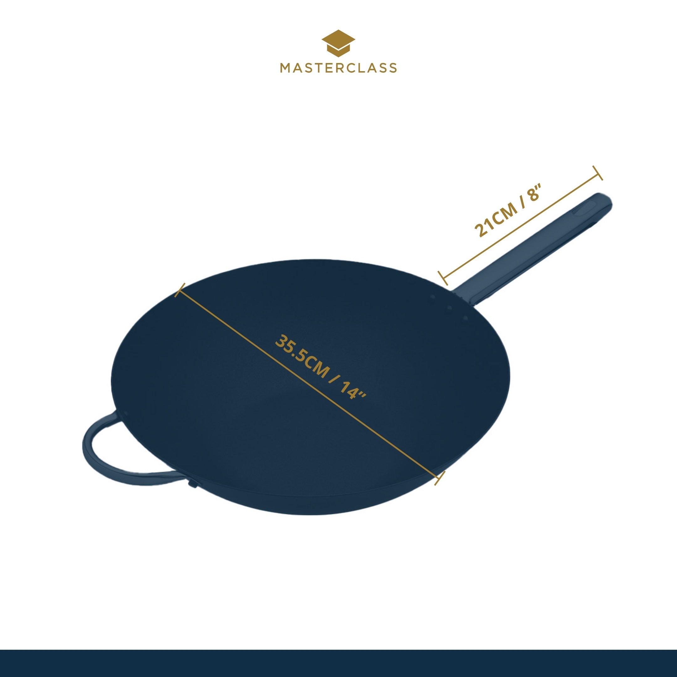 Black - MasterClass - MasterClass Carbon Steel Wok, 35.5cm - 5