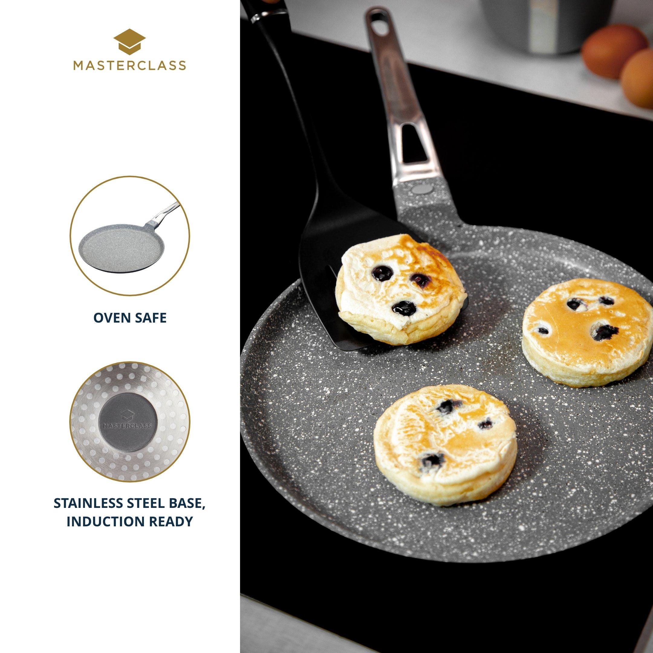 Grey - MasterClass - MasterClass Cast Aluminium Crepe Pan for Induction - 3