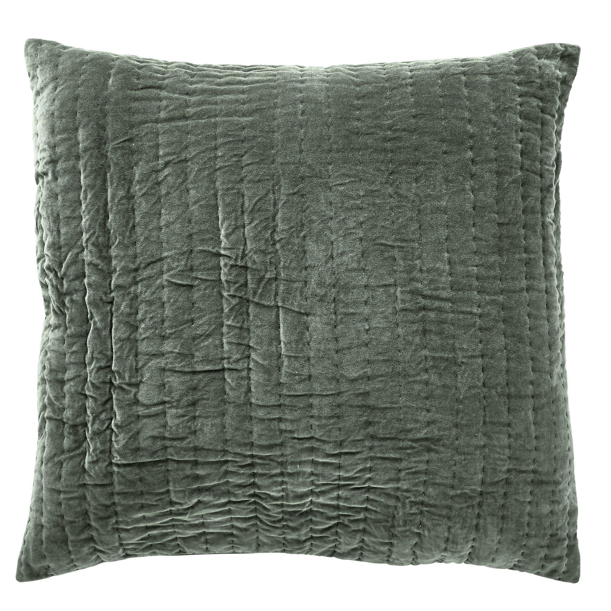 Bedeck Of Belfast  Alder Cotton Pillow Sham Nettle Green - SQUARE PILLOWCASE