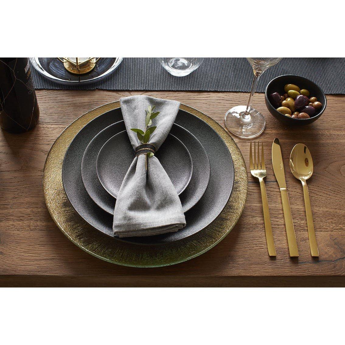 Metallic Gray - Mikasa - Ciara Diseno 16 Piece Cutlery Set - Gold - 3