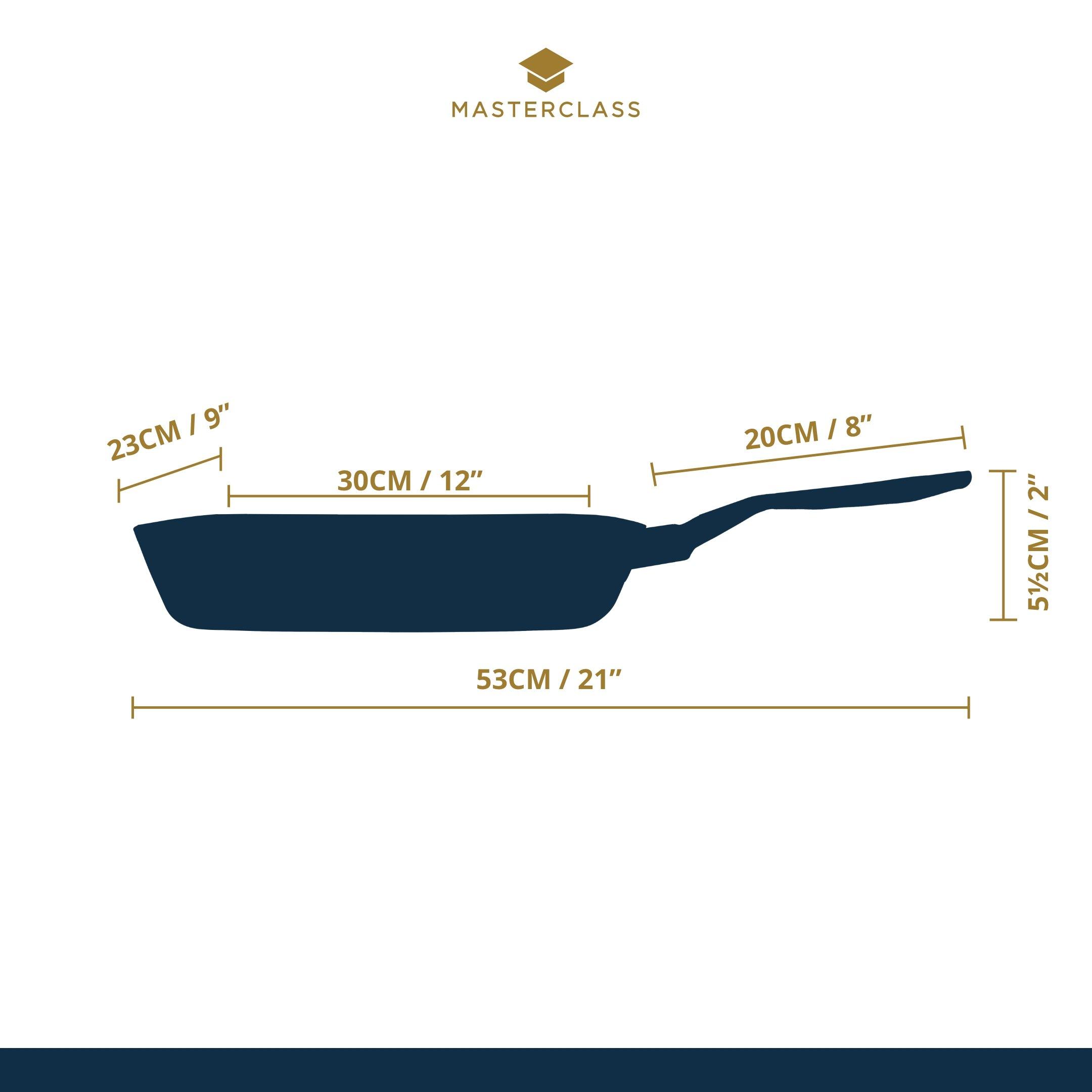 Grey - MasterClass - MasterClass Cast Aluminium Grill Pan, 28cm - 6