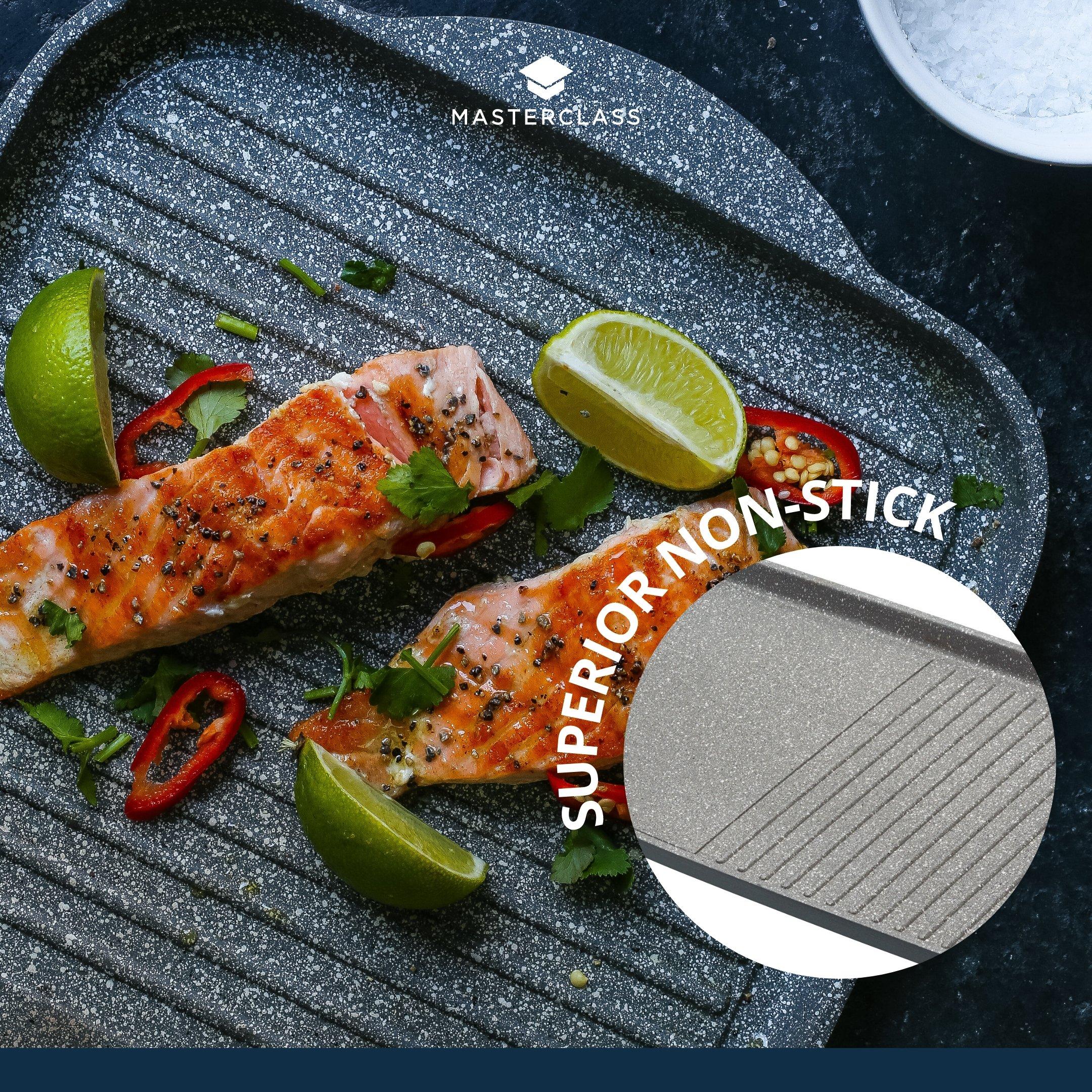 Grey - MasterClass - MasterClass Cast Aluminium Dual Griddle Tray - 2