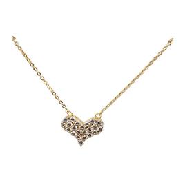 Mason Knight Yager 18kt Gold Pt Emb Heart StonesPendant