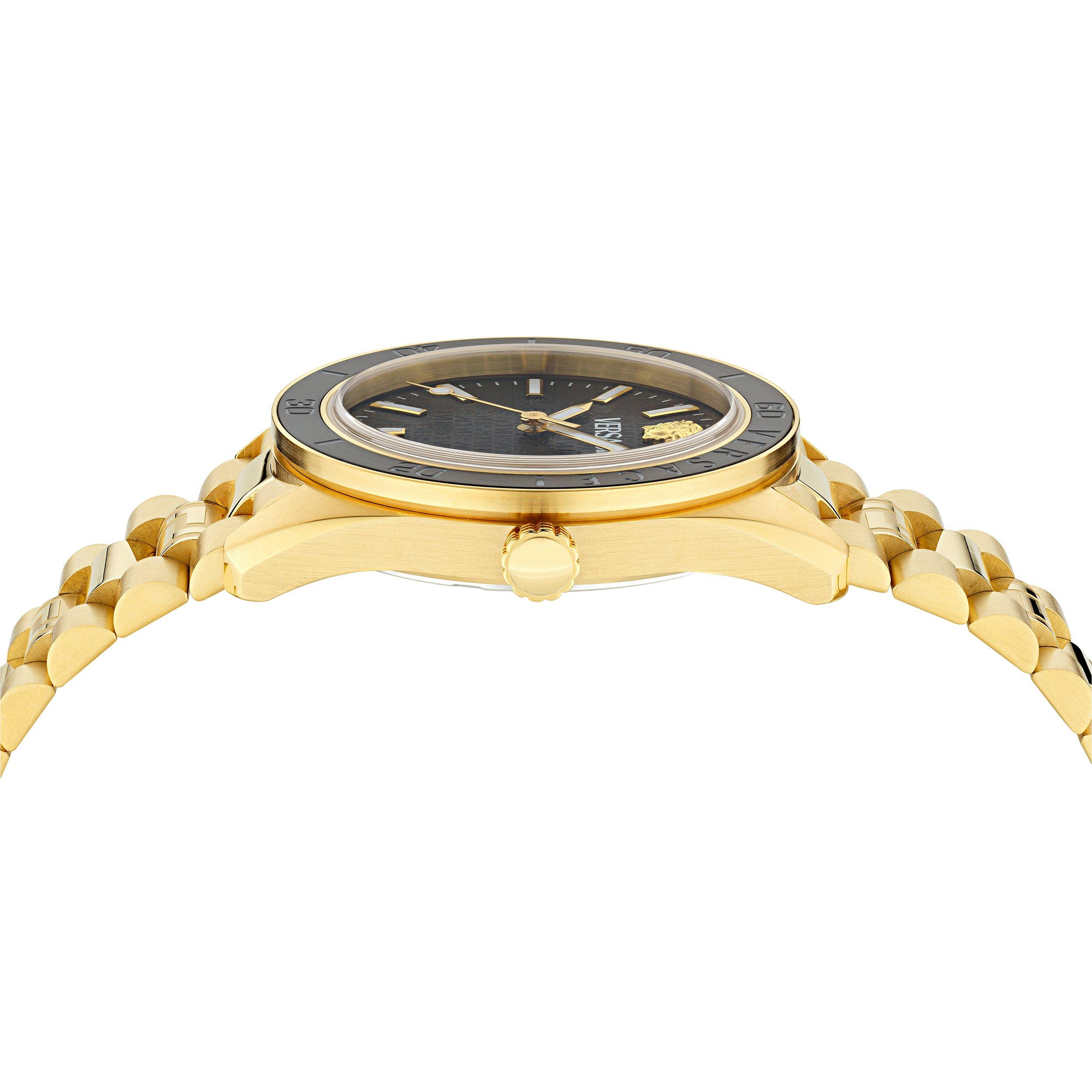 Black/Gold - Versace - Dome Watch - 3