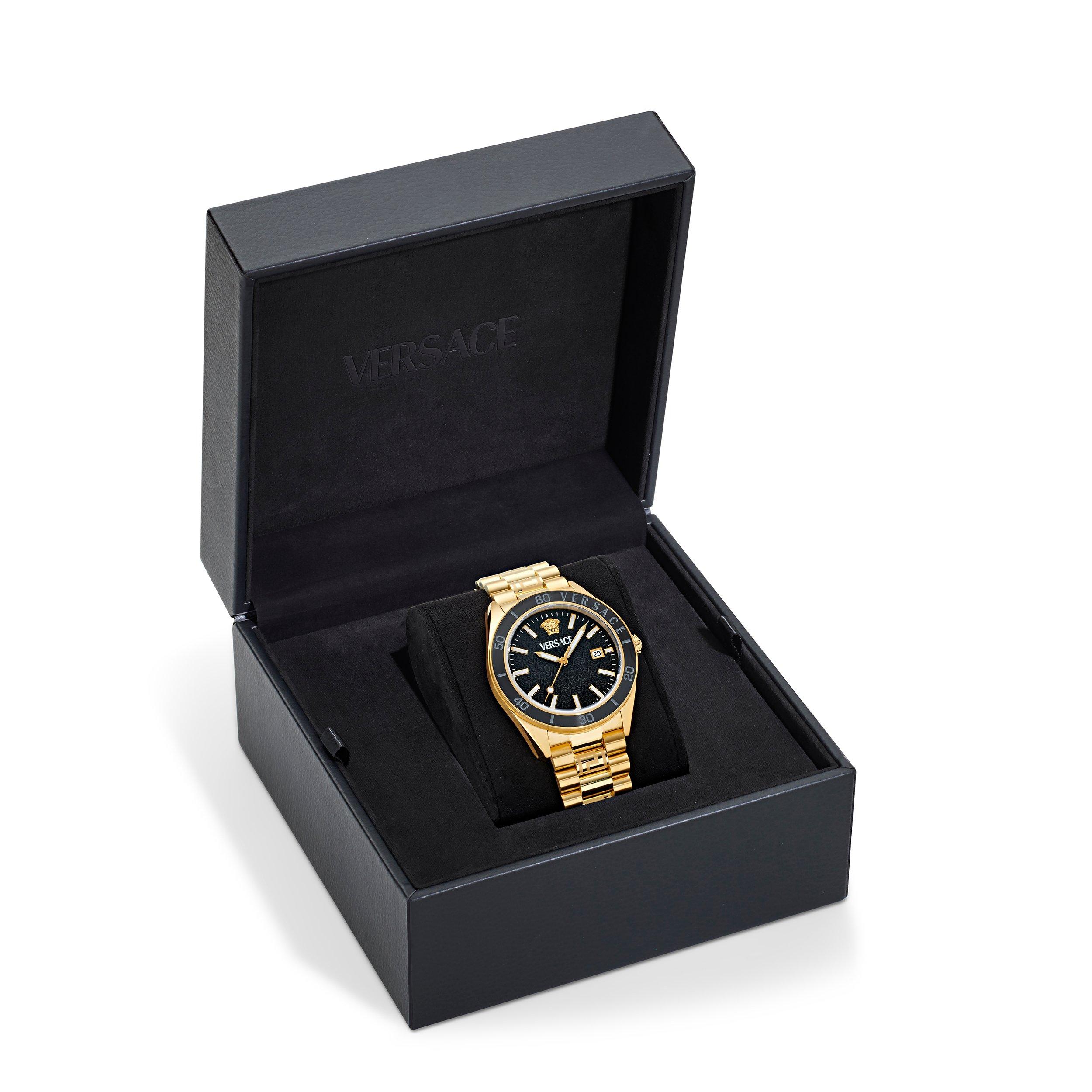 Black/Gold - Versace - Dome Watch - 4