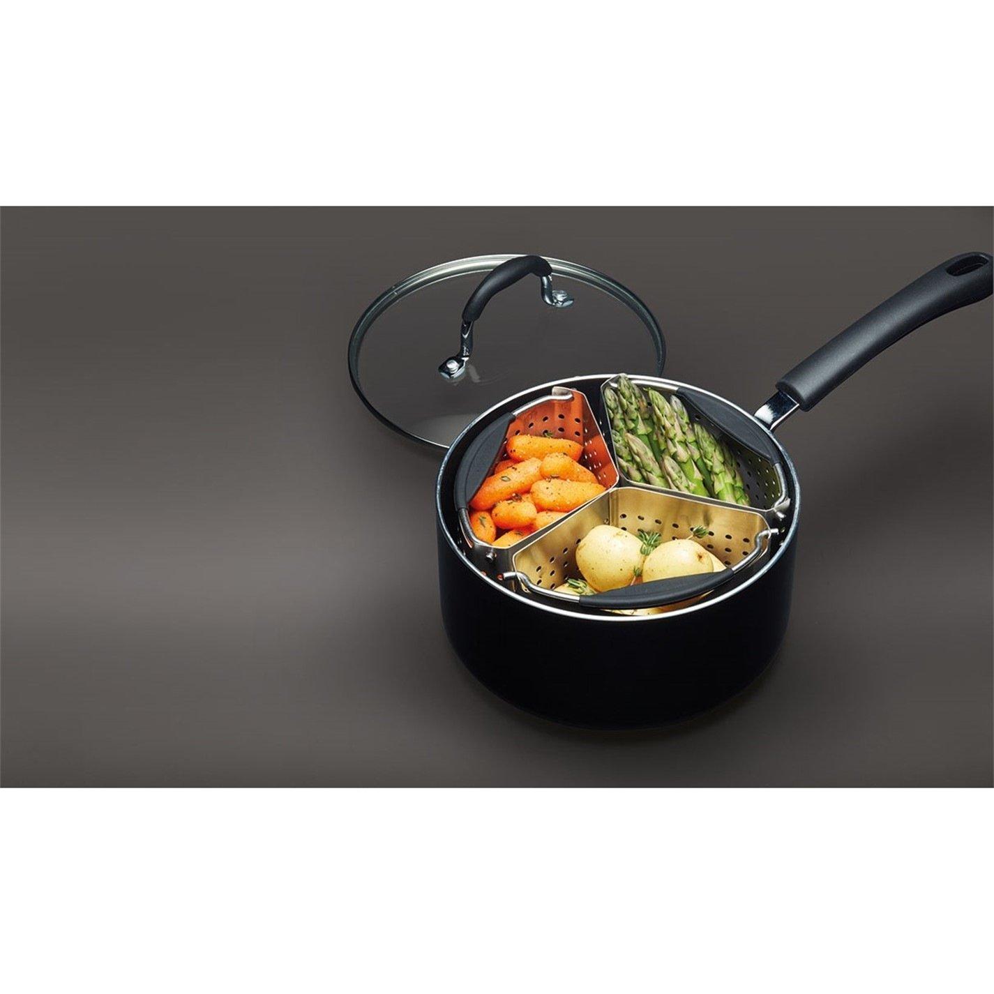 Silver - MasterClass - Set of 3 Saucepan Divider Basket - 6