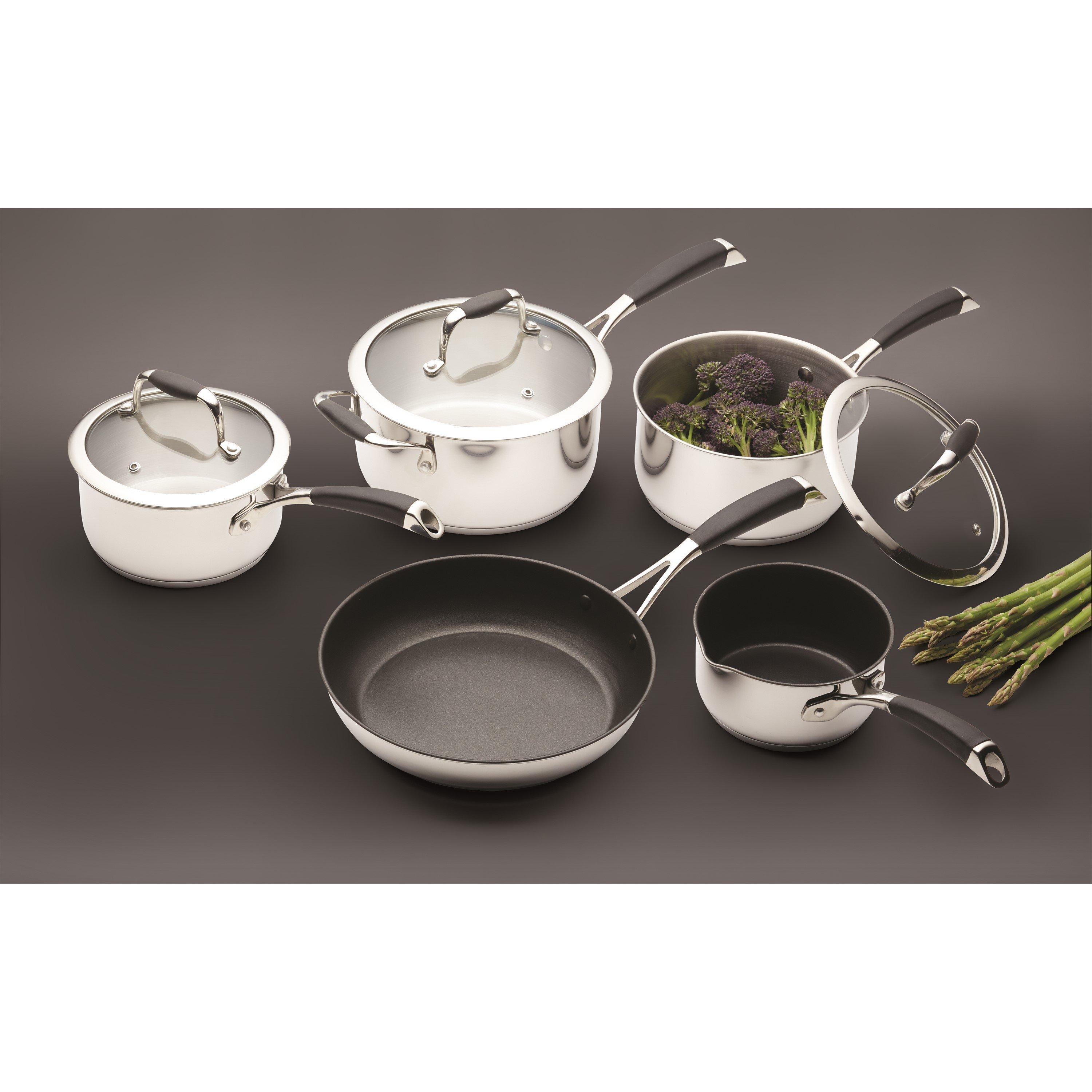 Silver - MasterClass - MasterClass 5 Piece Deluxe Cookware Set - 2