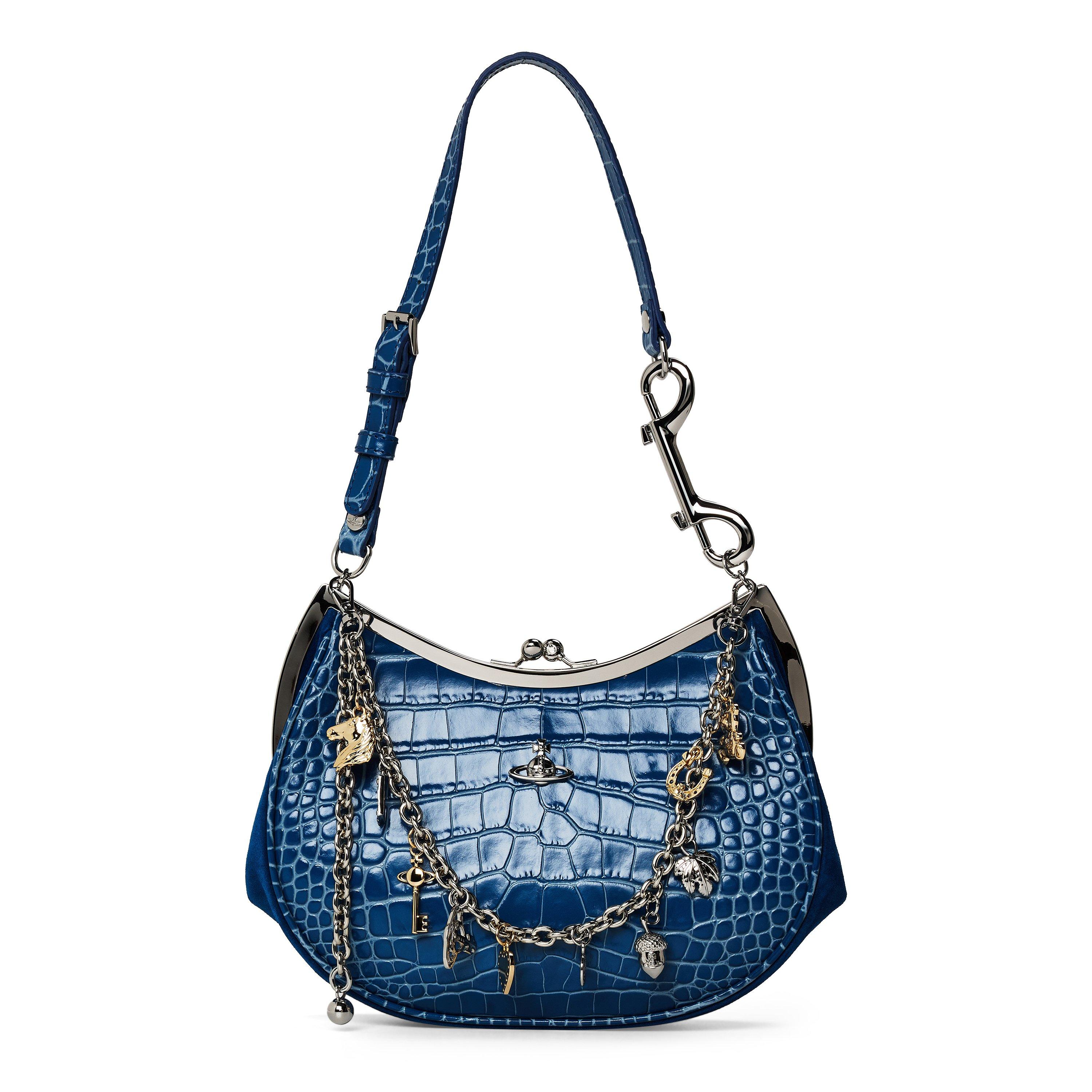 Vivienne Westwood Charm Frame Shoulder Bag - BLUE/CHARMS
