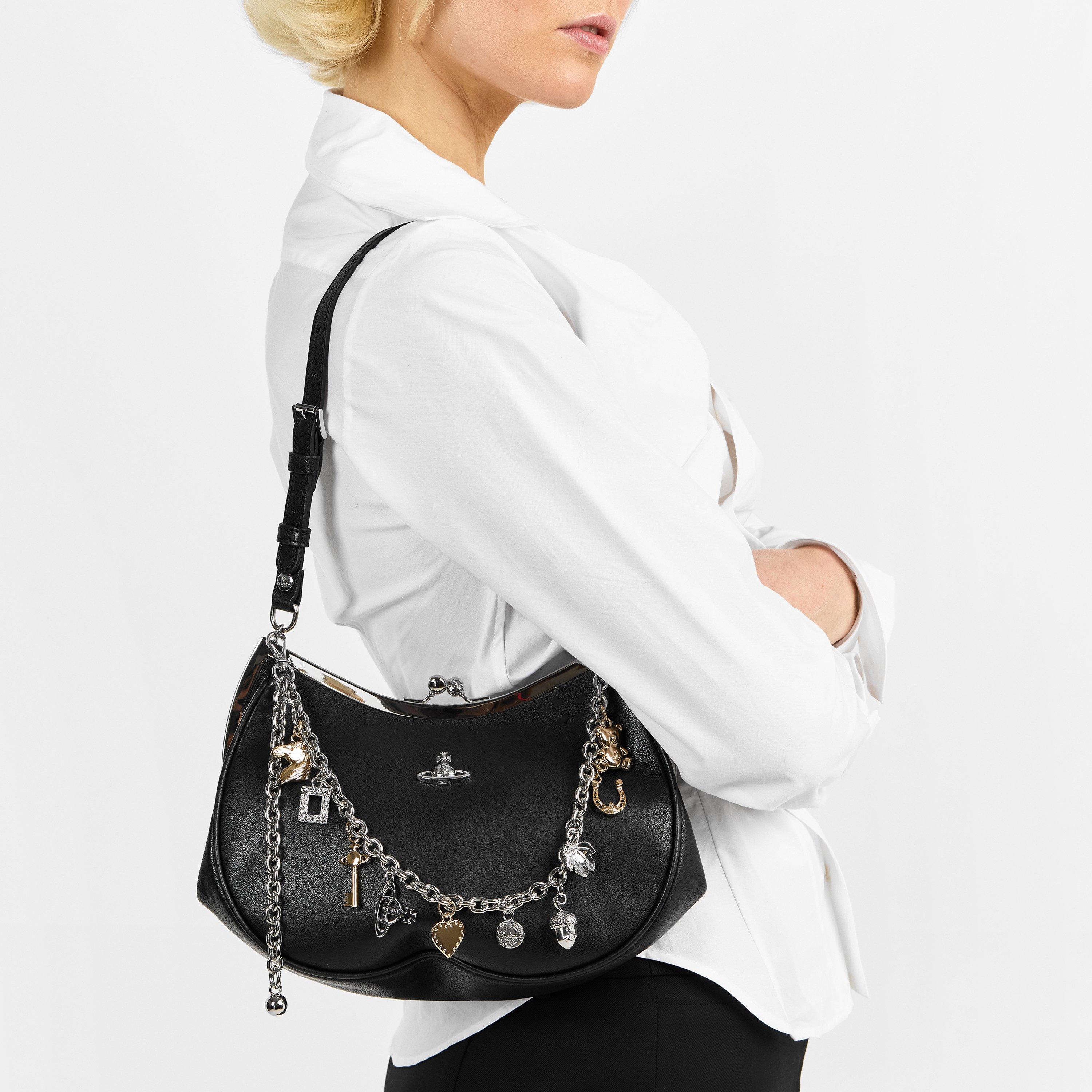 Black - Vivienne Westwood - Charm Frame Shoulder Bag - 3