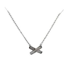 Mason Knight Yager 18KT WHITE GOLD PLATED X CUBIC PENDANT