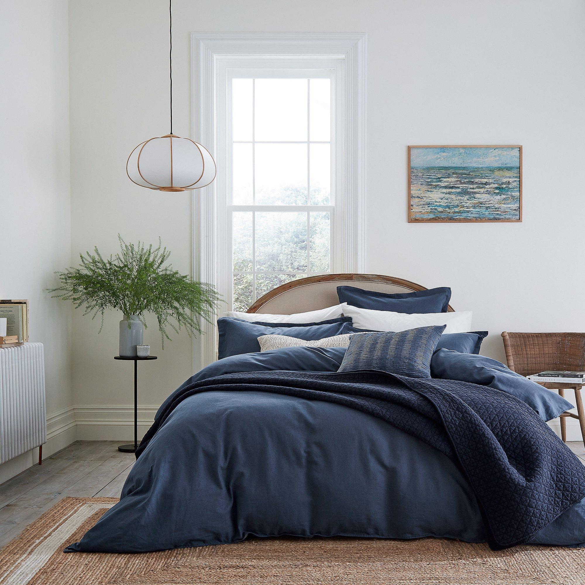 Indigo - Bedeck of Belfast - Ren Pillow Case Square Pair Indigo - 3