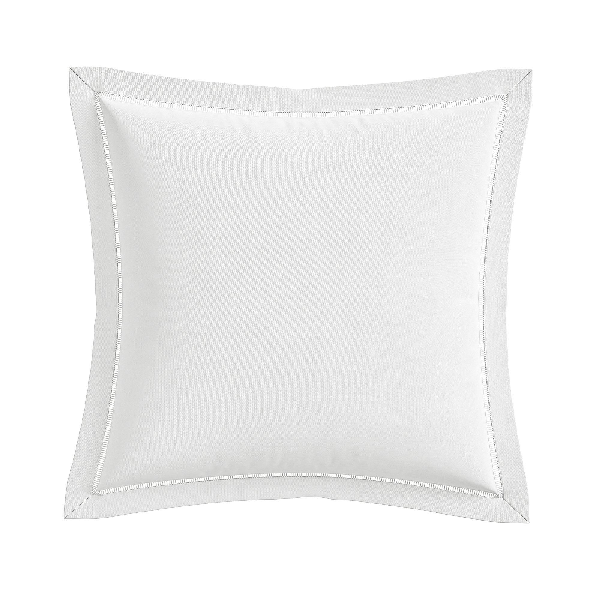 Bedeck Of Belfast  Ayda Semi Plain Squ Pillowcase P Chalk - SQUARE PILLOWCASE