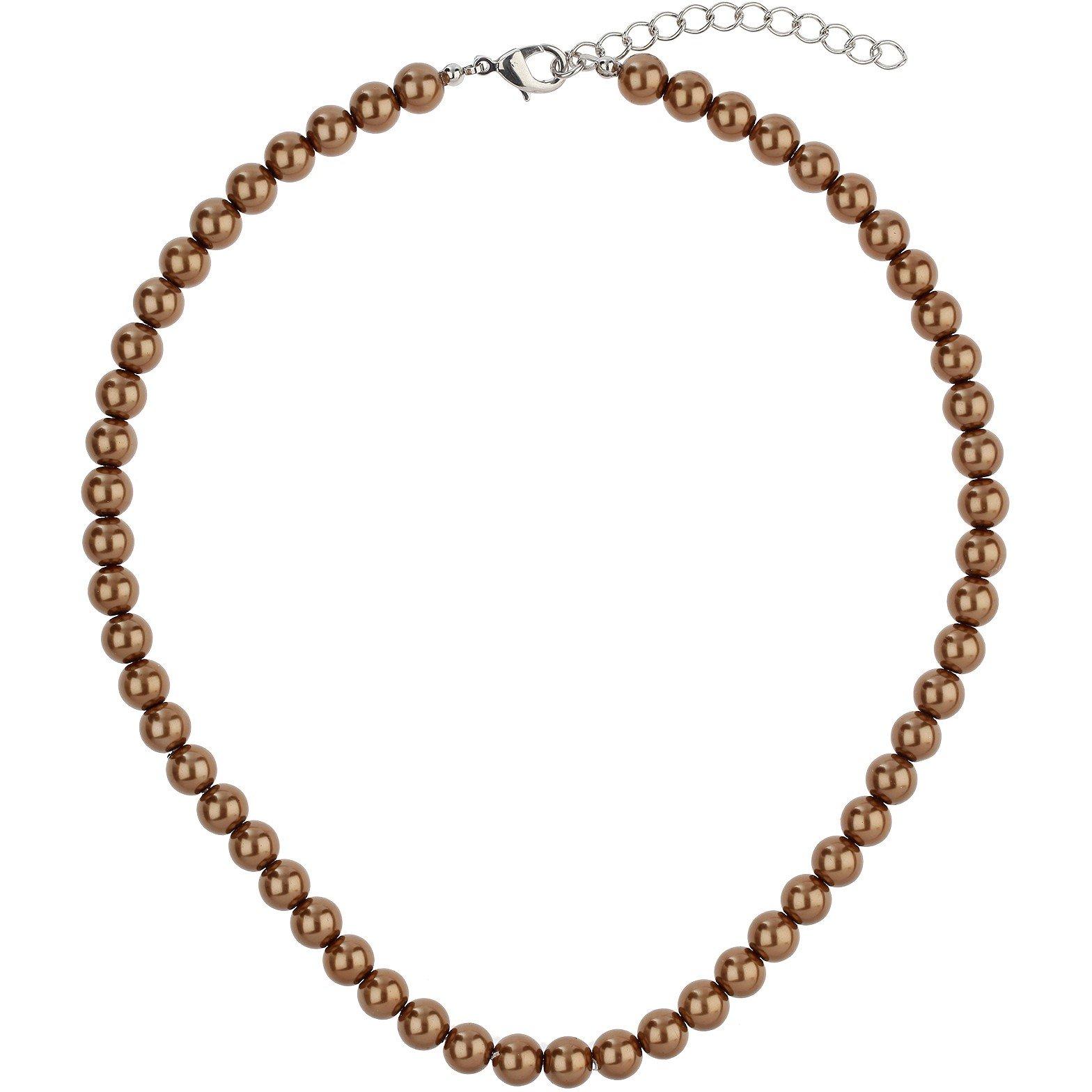 Brown - Mason Knight Yager - Plain Pearl Necklace