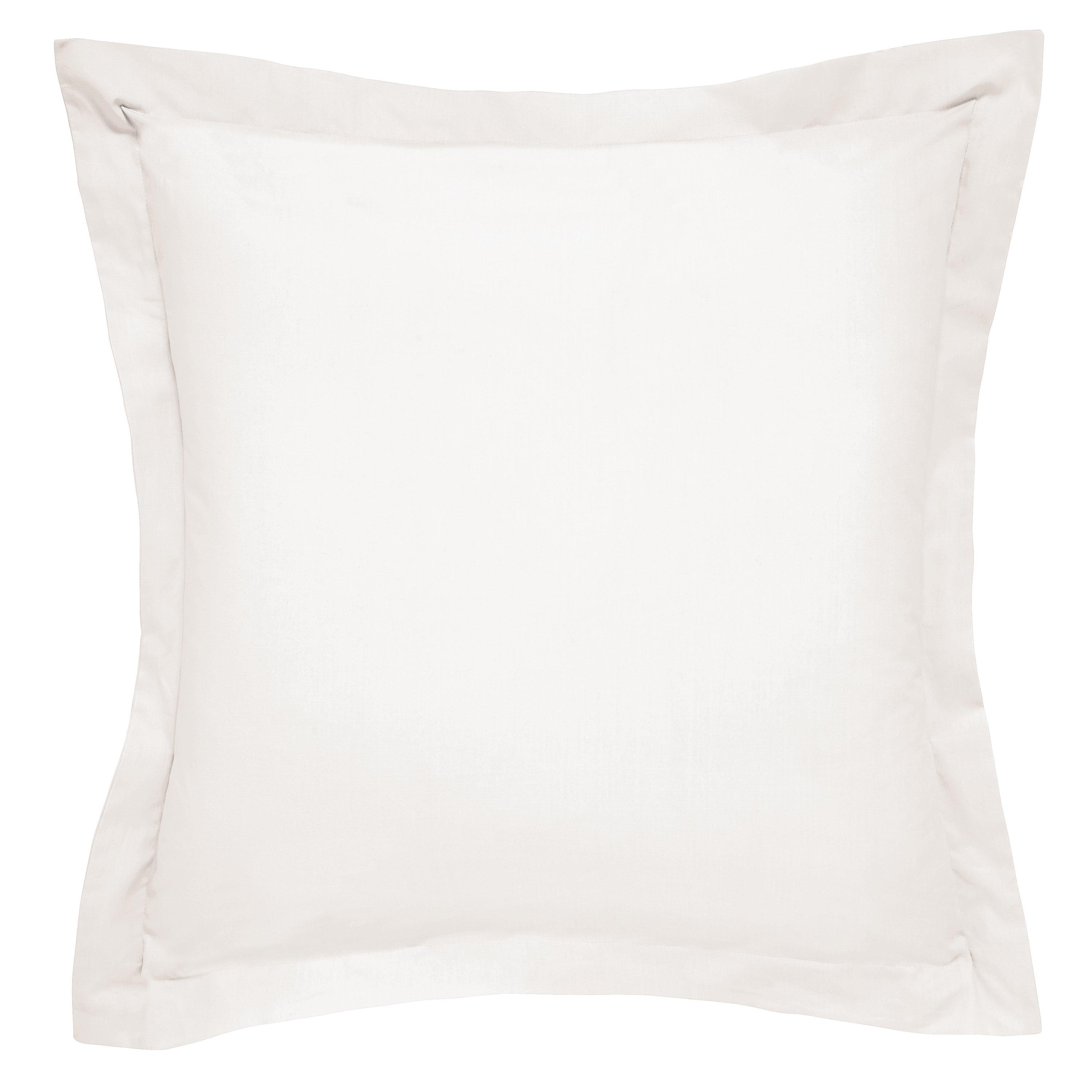 Bedeck Of Belfast  Finelinens 1000Tc Plain Dye Square Pillowcase - Chalk - SQUARE OXFORD PILLOWCASES