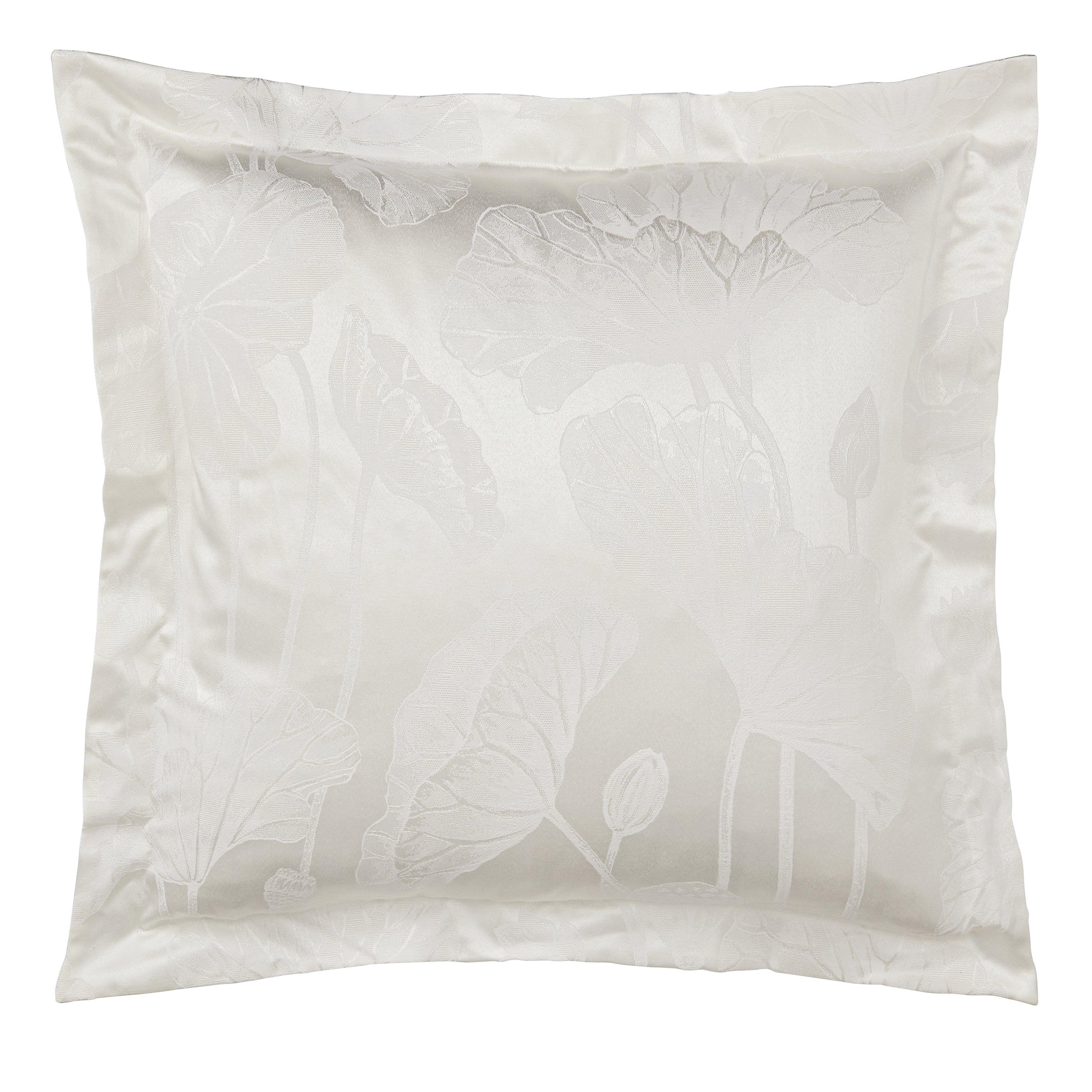 Sanderson  Lotus Leaf Square Pillowcase - Ivory - SQUARE PILLOWCASE