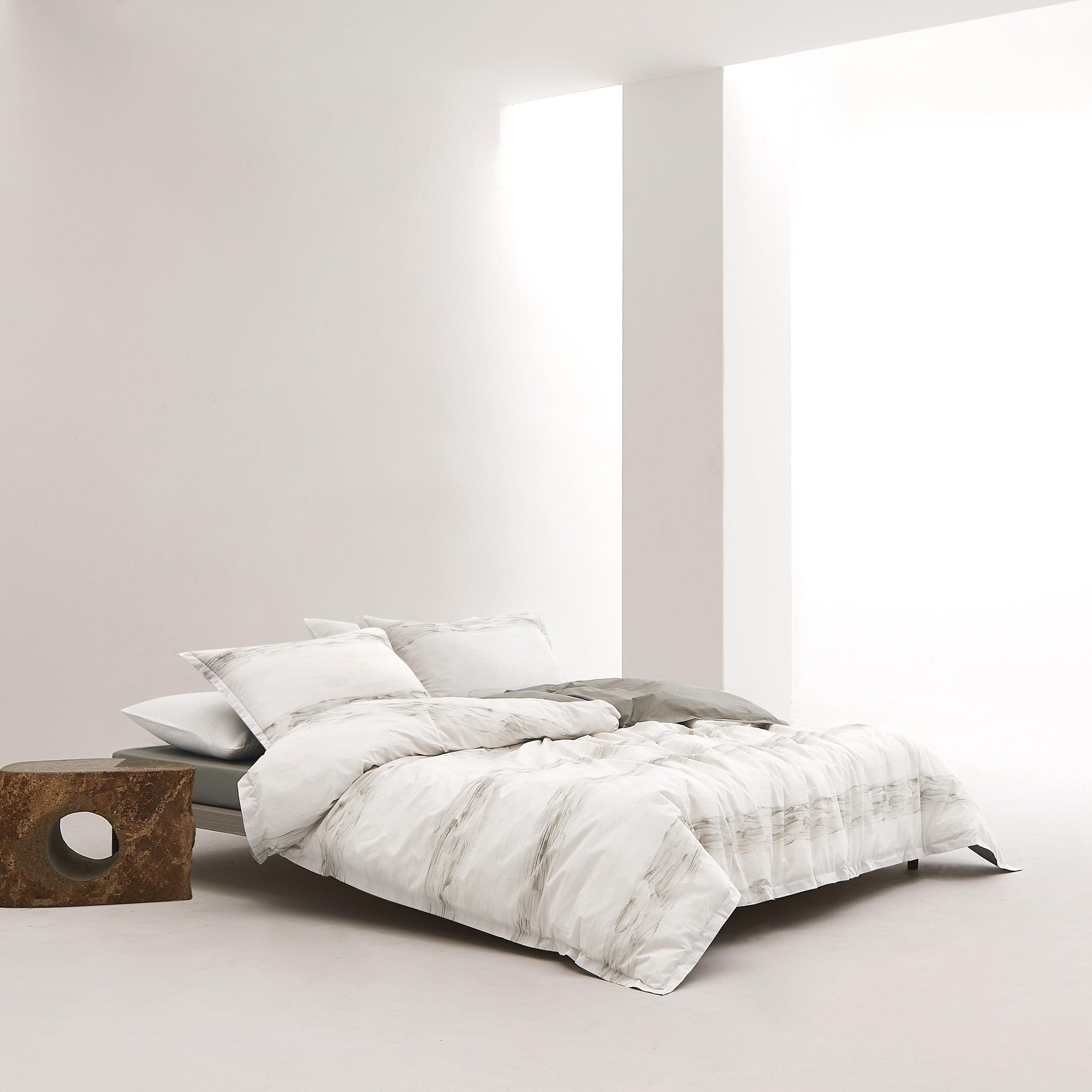 Vetiver - Himeya - Swept Away Cotton Percale Duvet Cover - 1