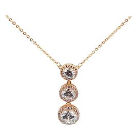 Mason Knight Yager 18KT WHITE GOLD PLATED RND CUBIC PENDANT