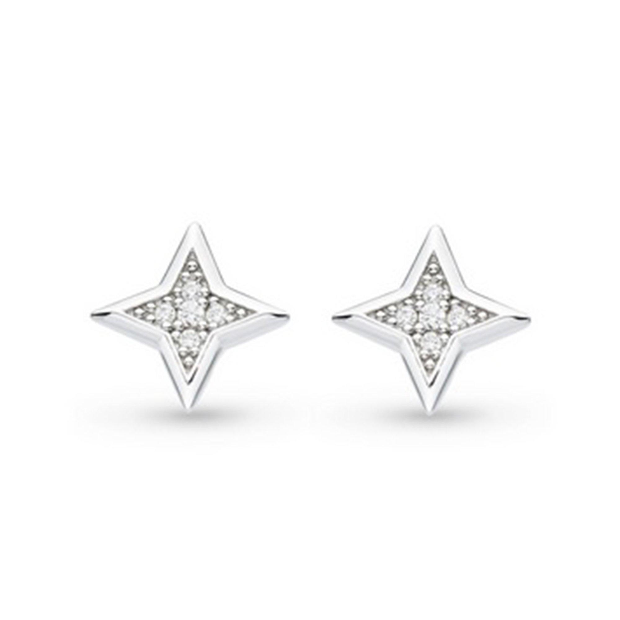 Blanco - Mason Knight Yager - 925 Sterling Silver 4 Star Edged Stud