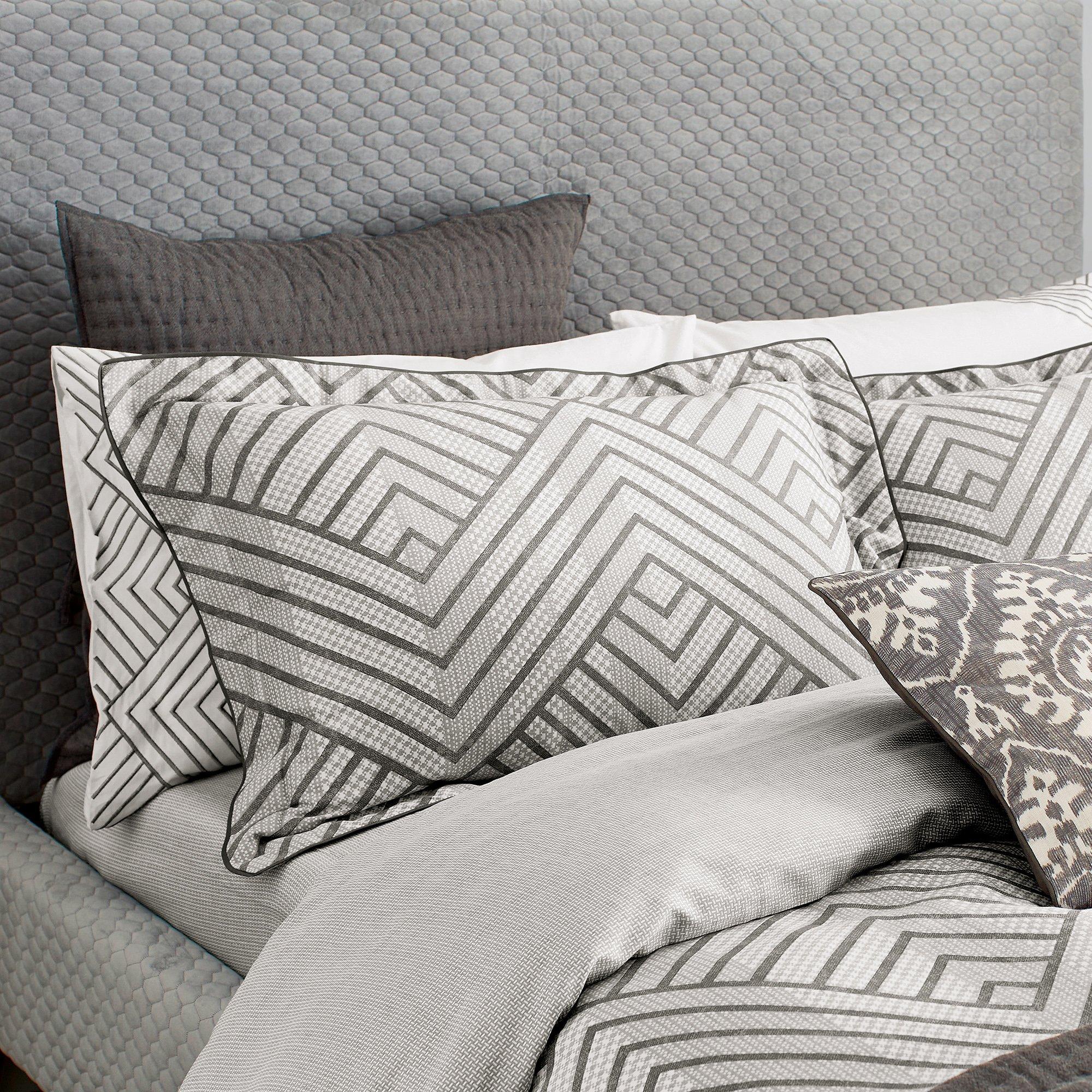 Charcoal - Bedeck of Belfast - Kayah Cotton Pillow Sham - 2