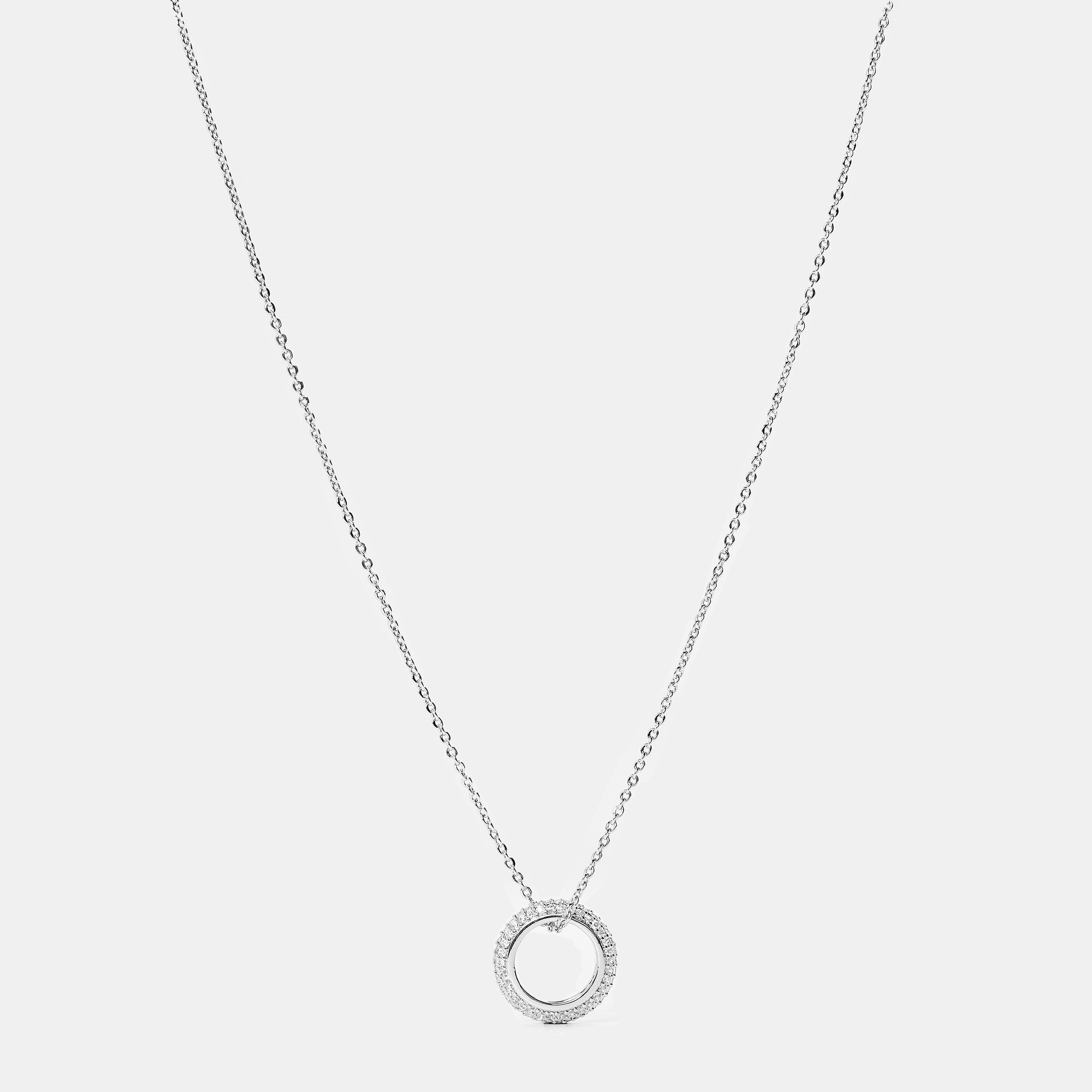 White - Mason Knight Yager - Circle Design Cubic Edge Necklace - 1